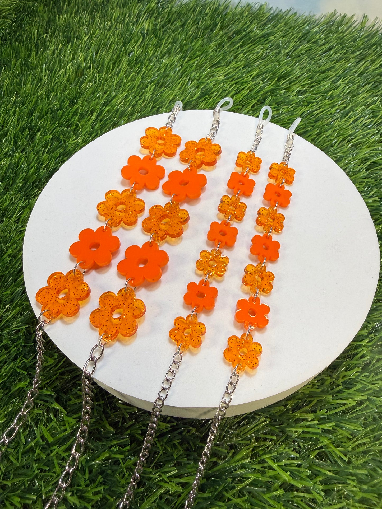 Orange Flower Sunglasses Chain