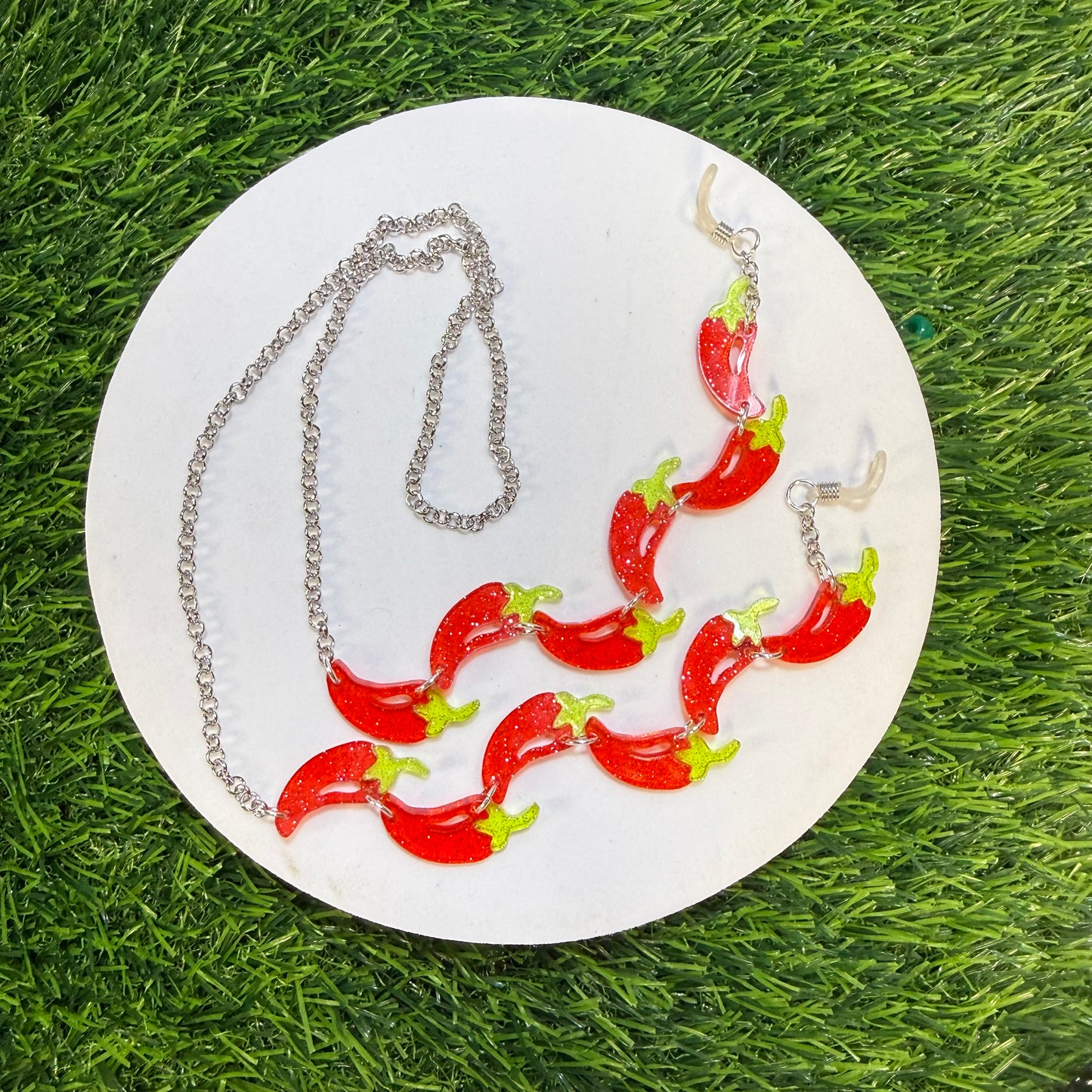 Glitter Chili Pepper Sunglasses Chain