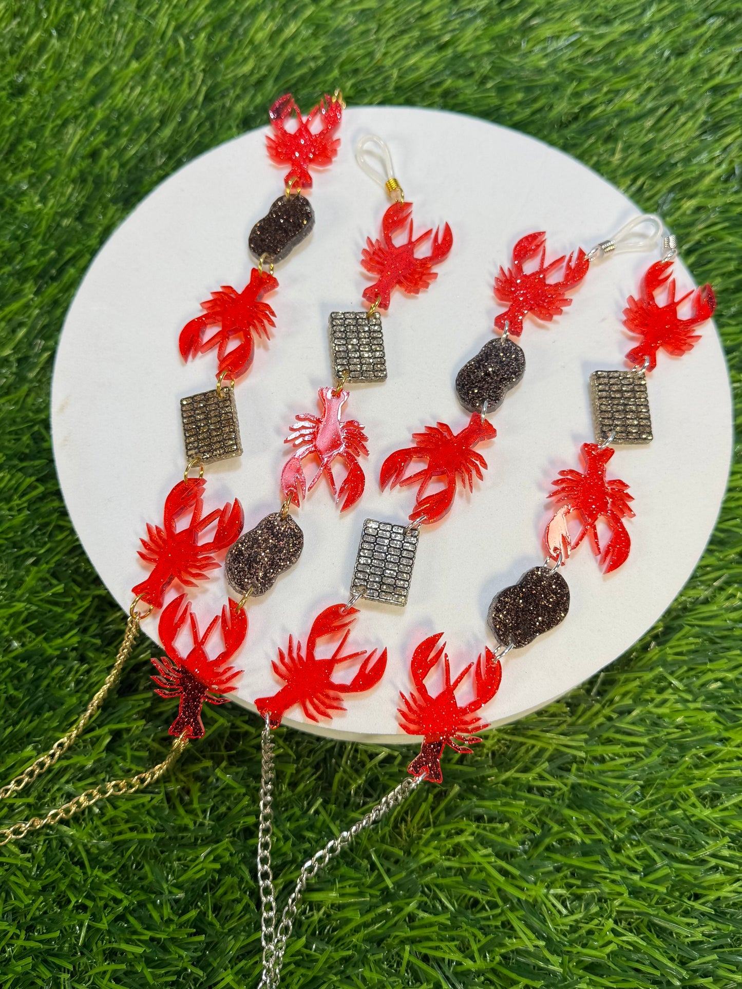 Glitter Crawfish Boil Sunglasses Chain
