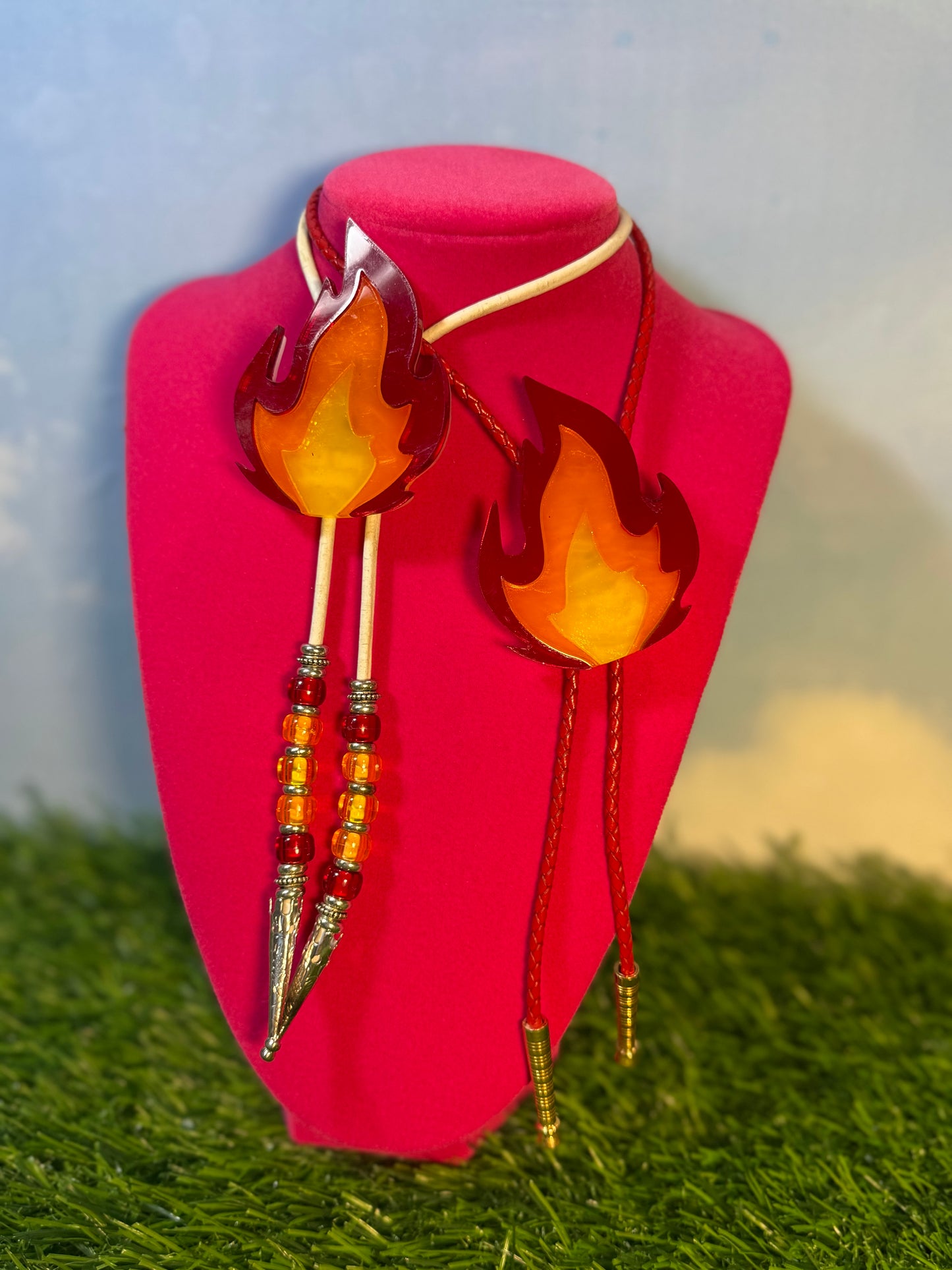 Flame Bolo Tie - Translucent