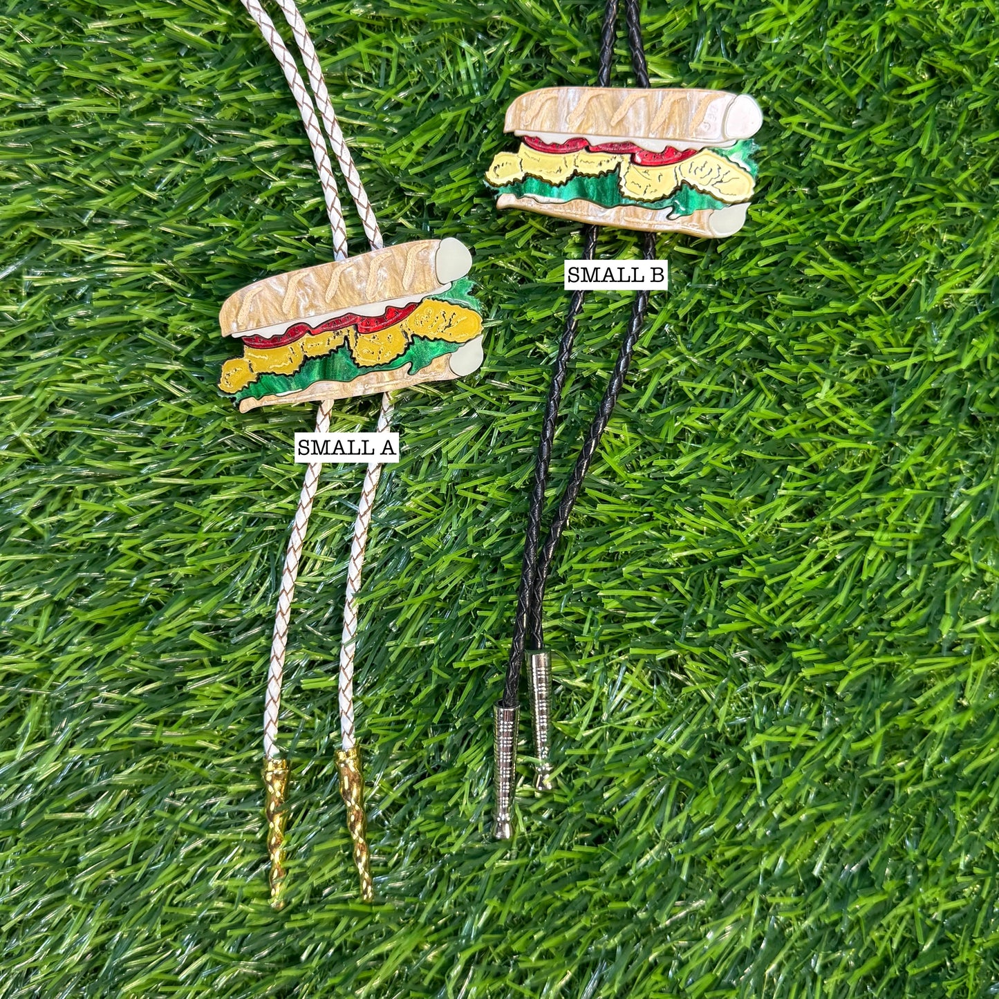 Fried Shrimp Poboy Bolo Tie - Marbled