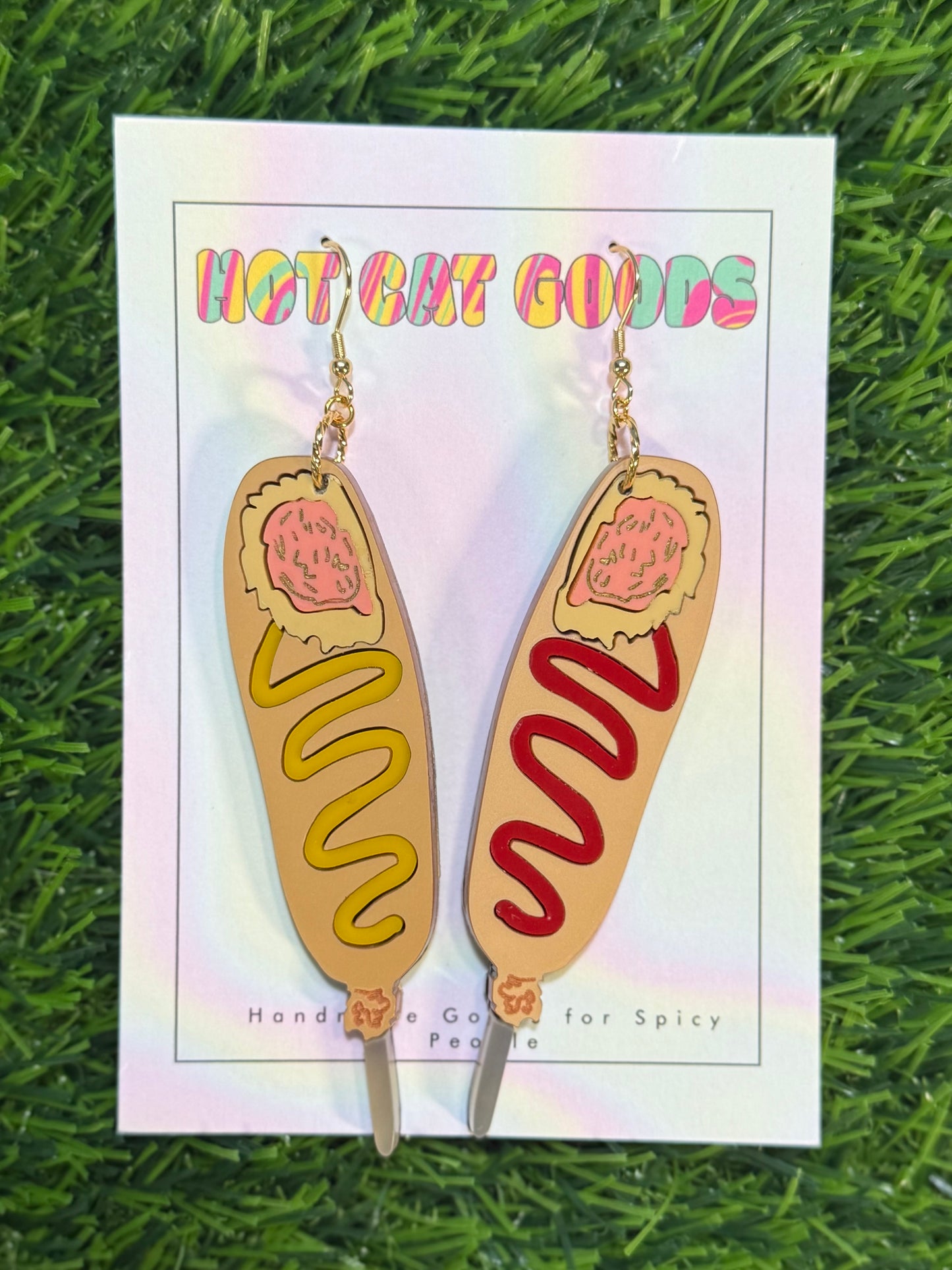 Corn Dog Earrings