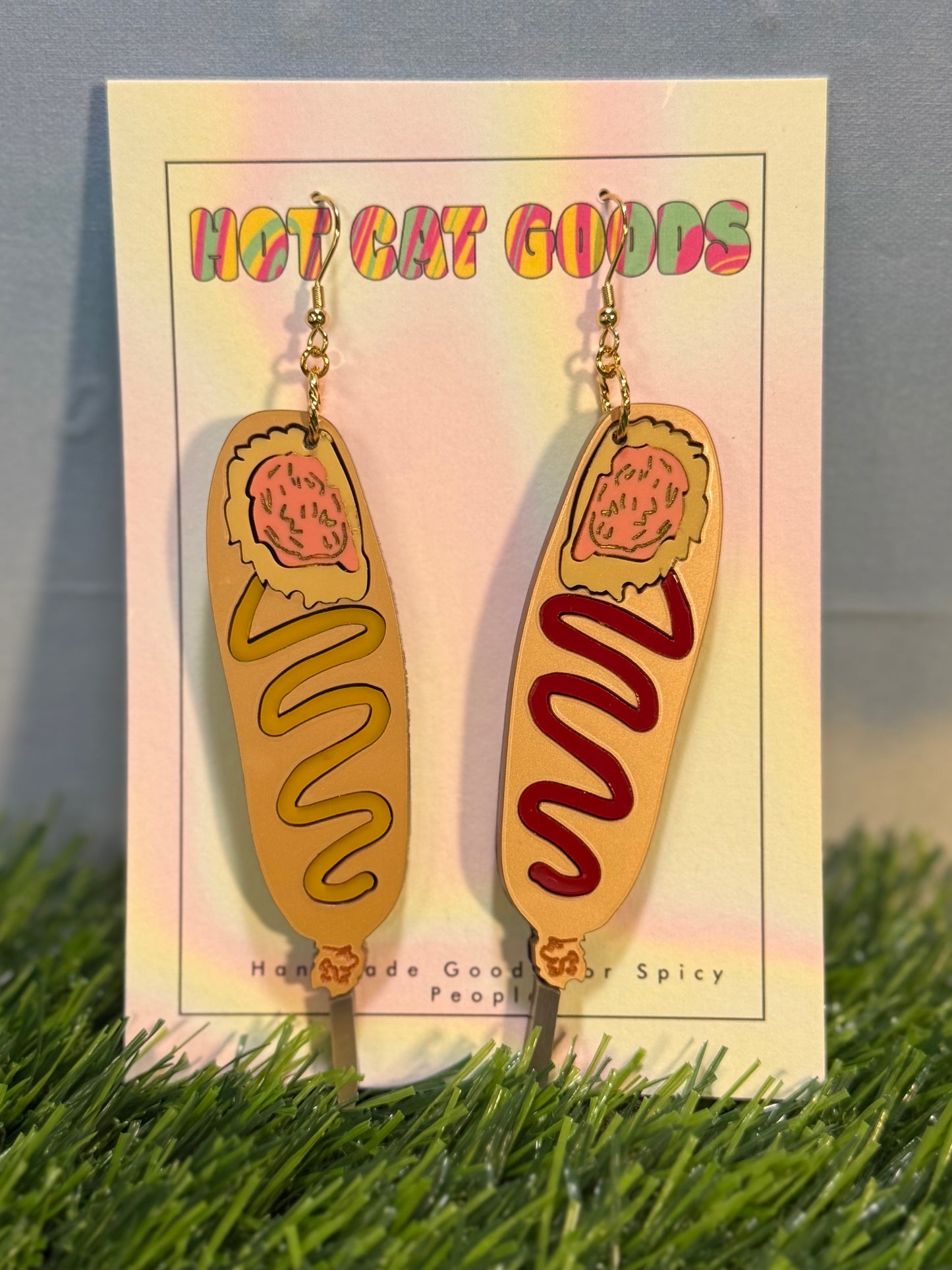 Corn Dog Earrings
