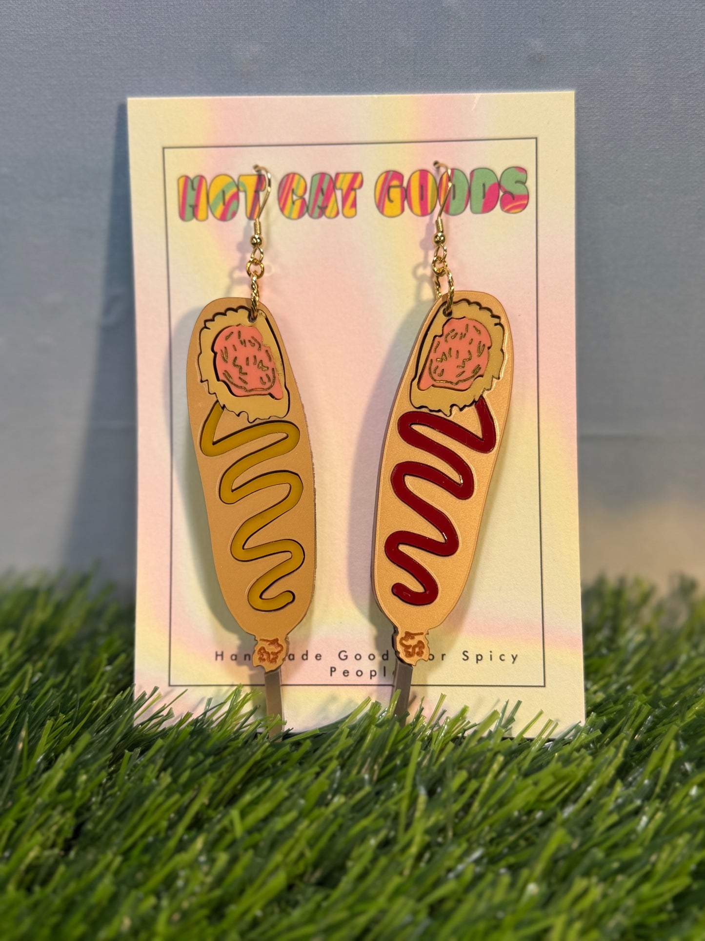 Corn Dog Earrings