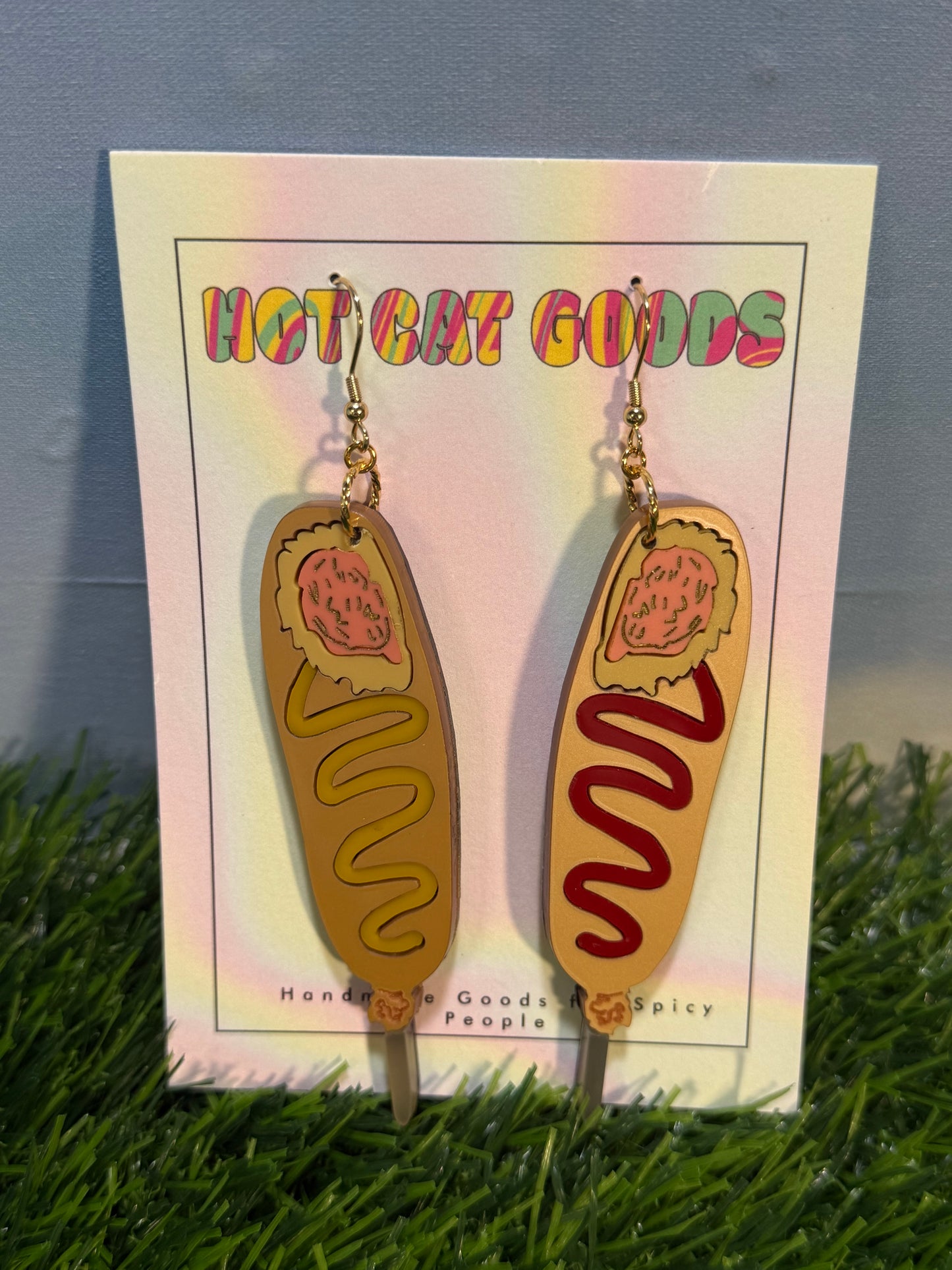 Corn Dog Earrings