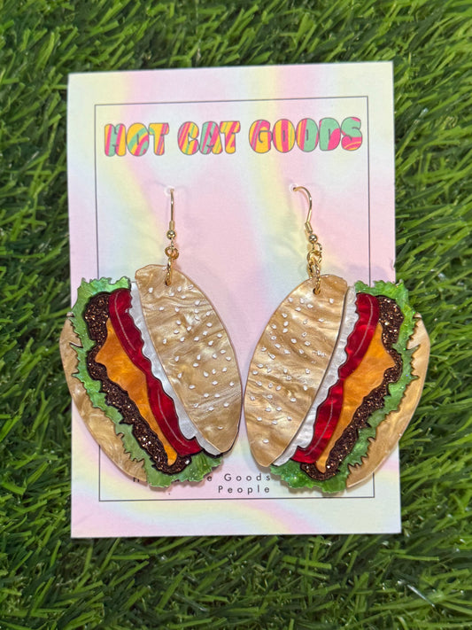 Hamburger Earrings