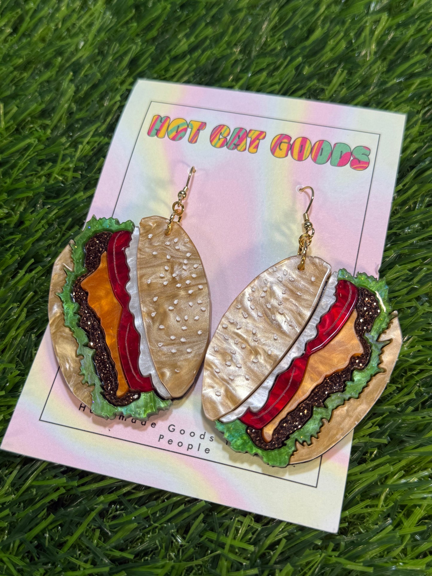 Hamburger Earrings