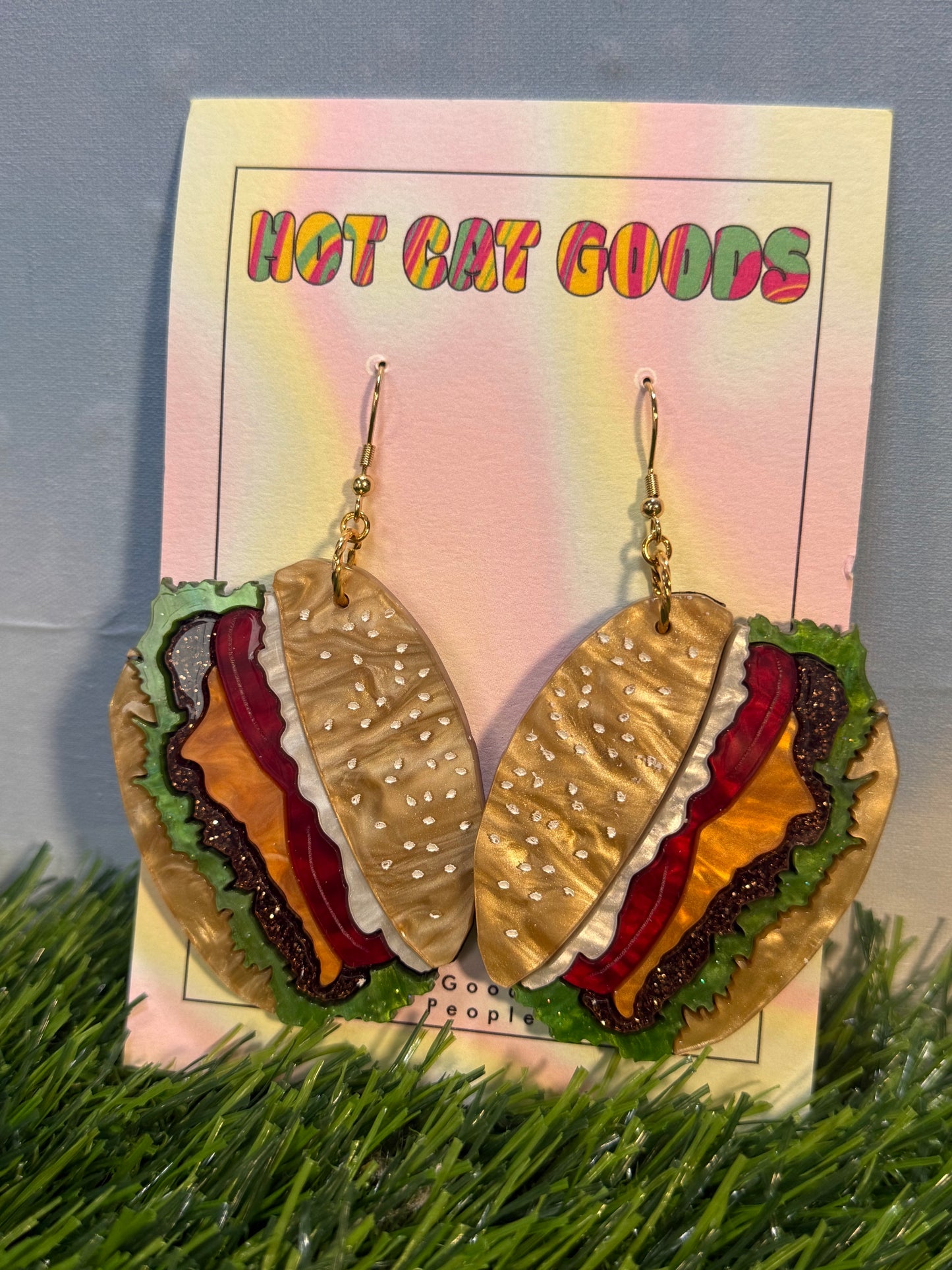 Hamburger Earrings