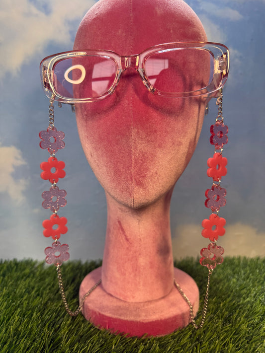 Pink Flower Sunglasses Chain