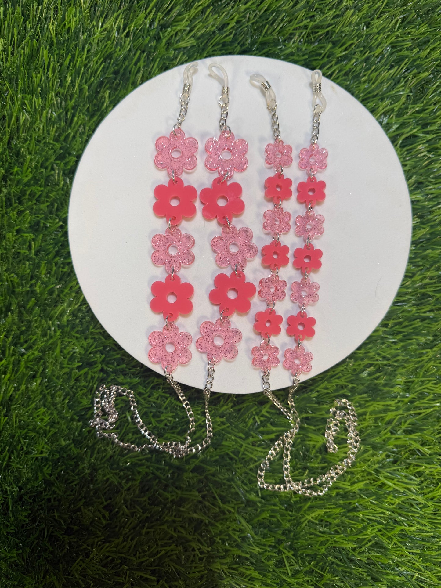 Pink Flower Sunglasses Chain