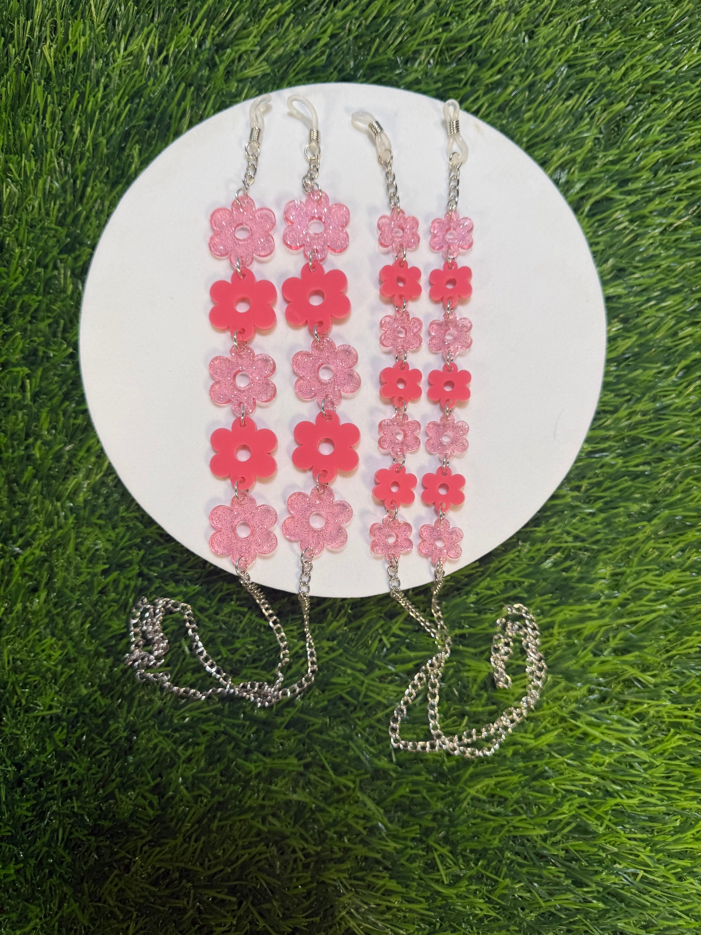 Pink Flower Sunglasses Chain
