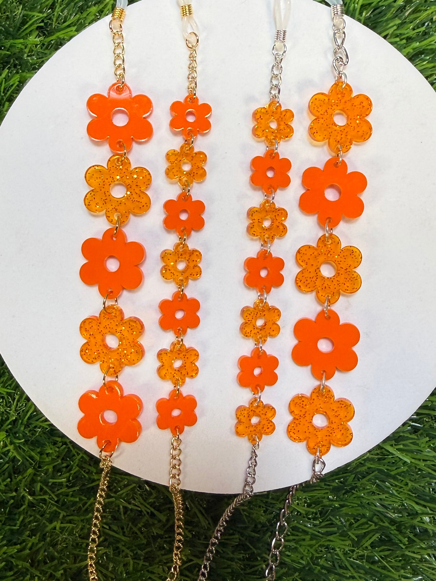 Orange Flower Sunglasses Chain
