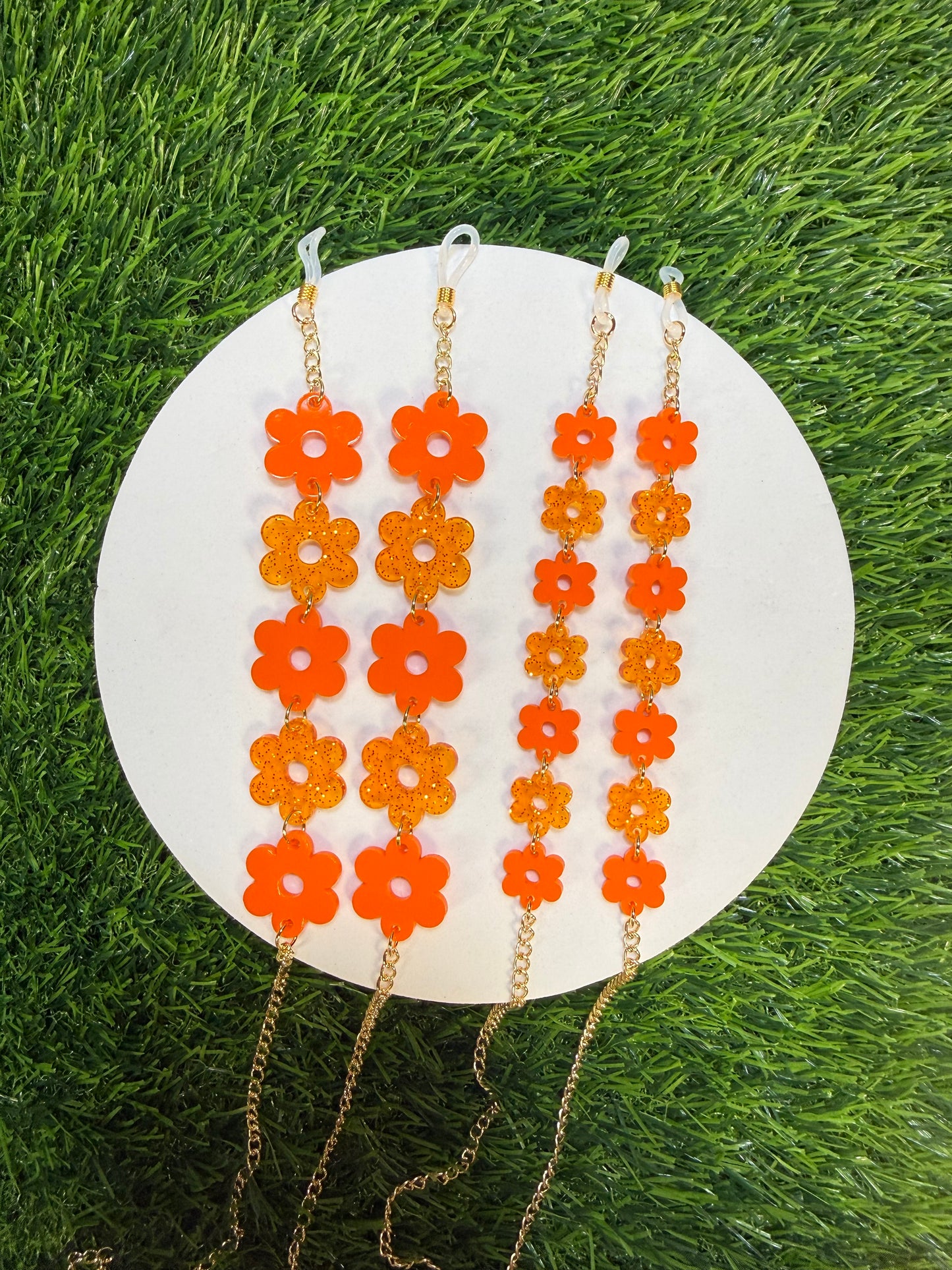 Orange Flower Sunglasses Chain