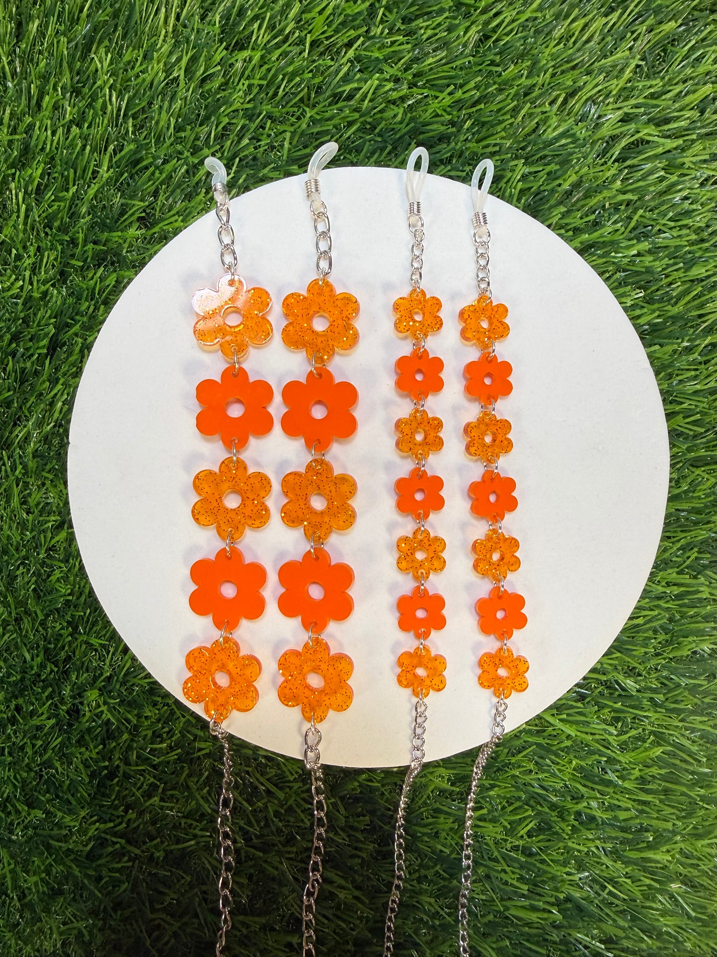 Orange Flower Sunglasses Chain