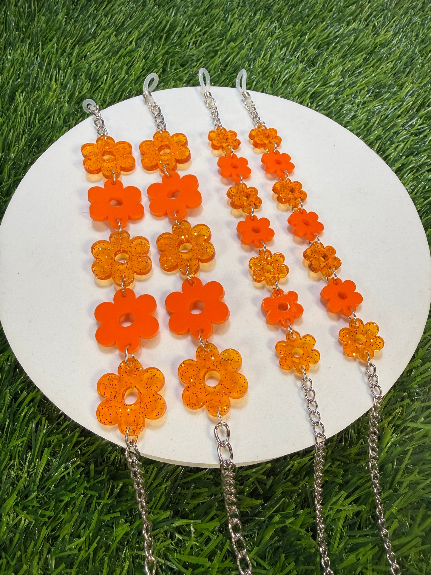 Orange Flower Sunglasses Chain
