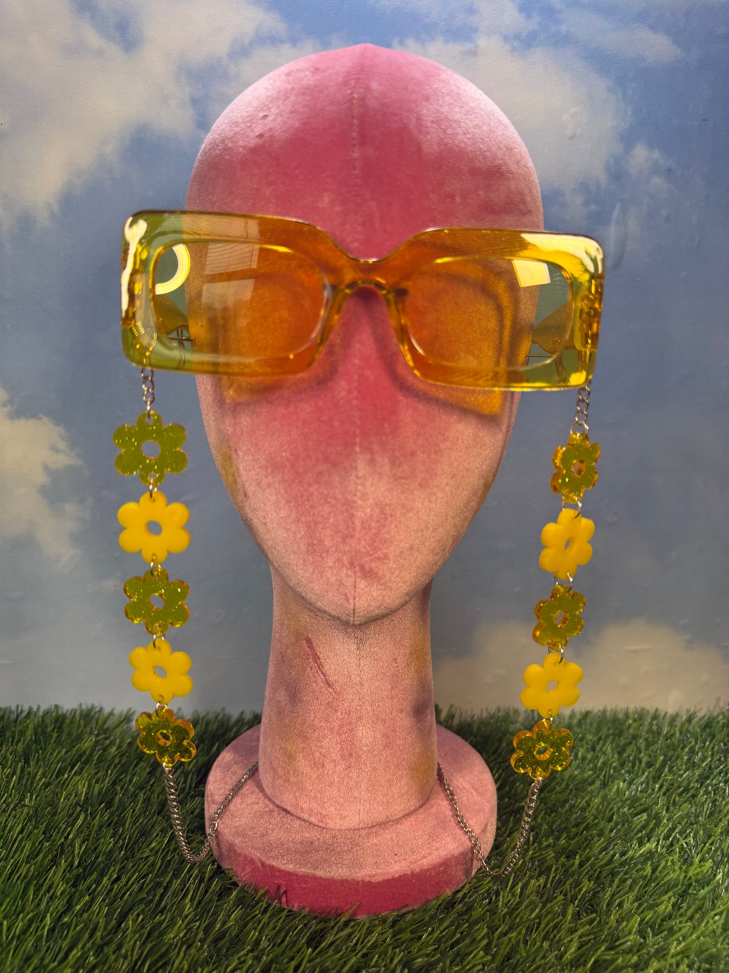Yellow Flower Sunglasses Chain