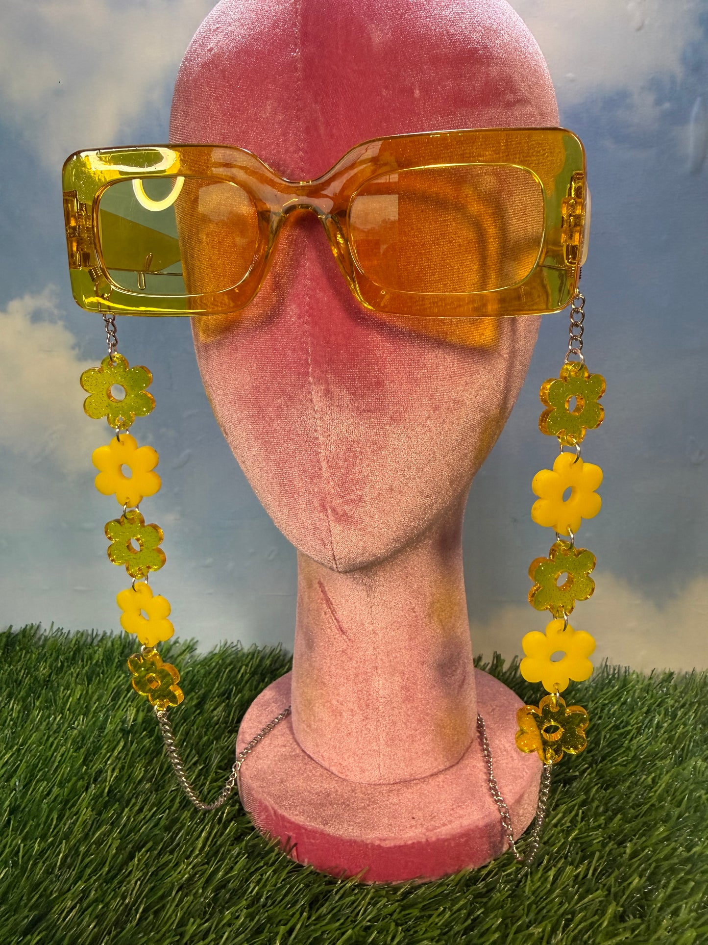Yellow Flower Sunglasses Chain