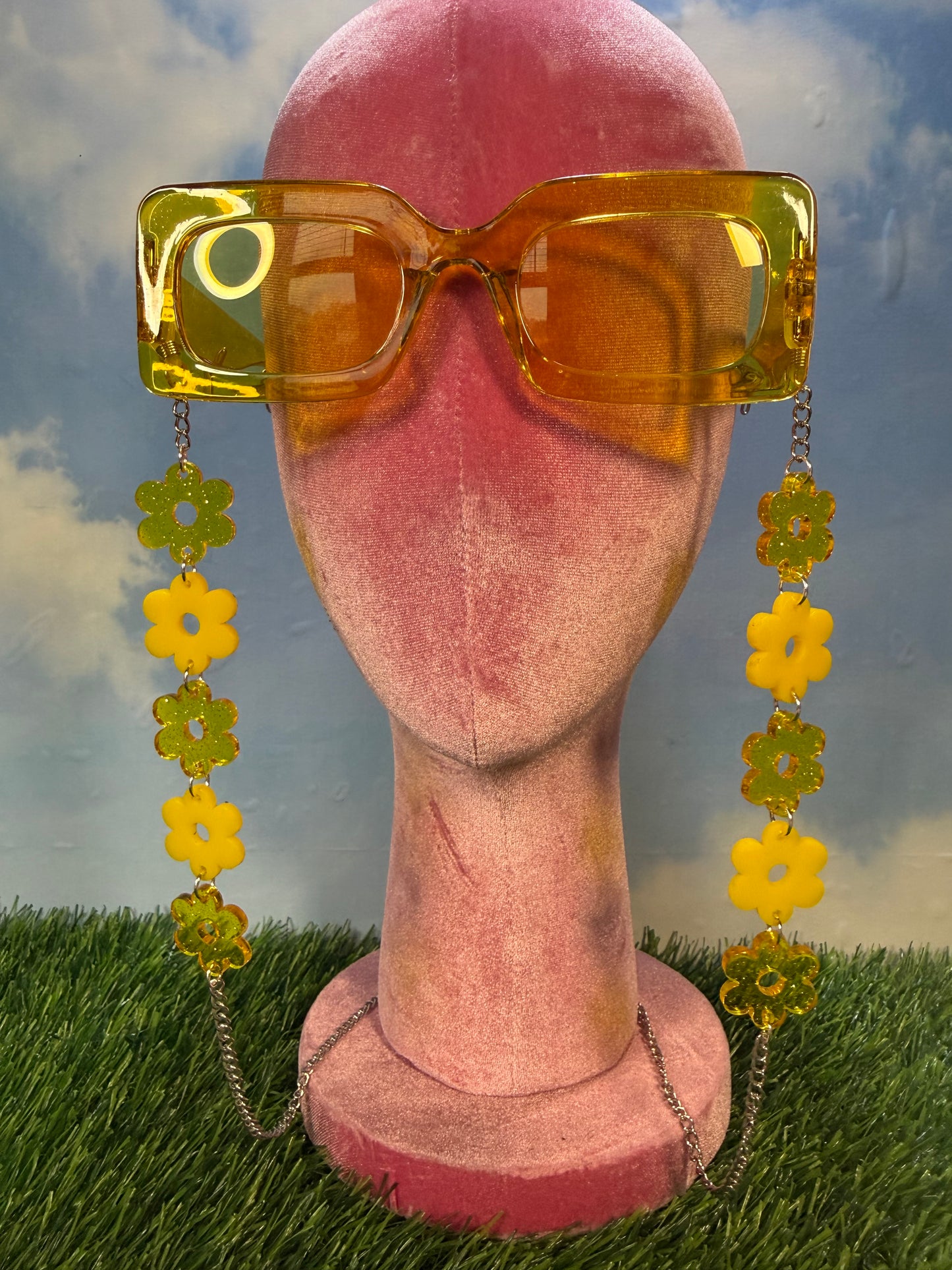 Yellow Flower Sunglasses Chain