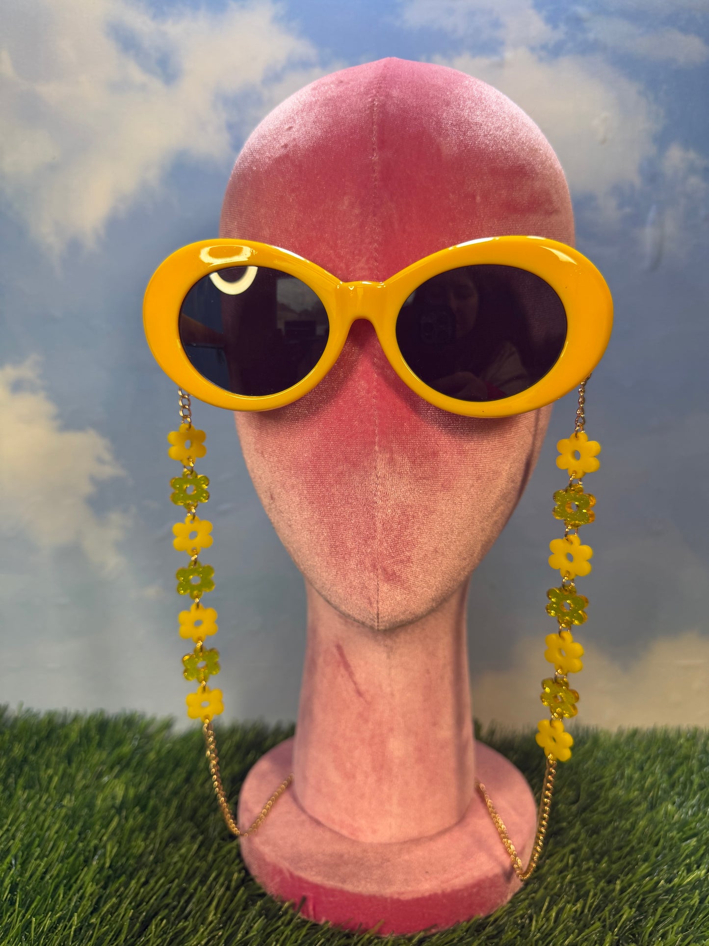 Yellow Flower Sunglasses Chain