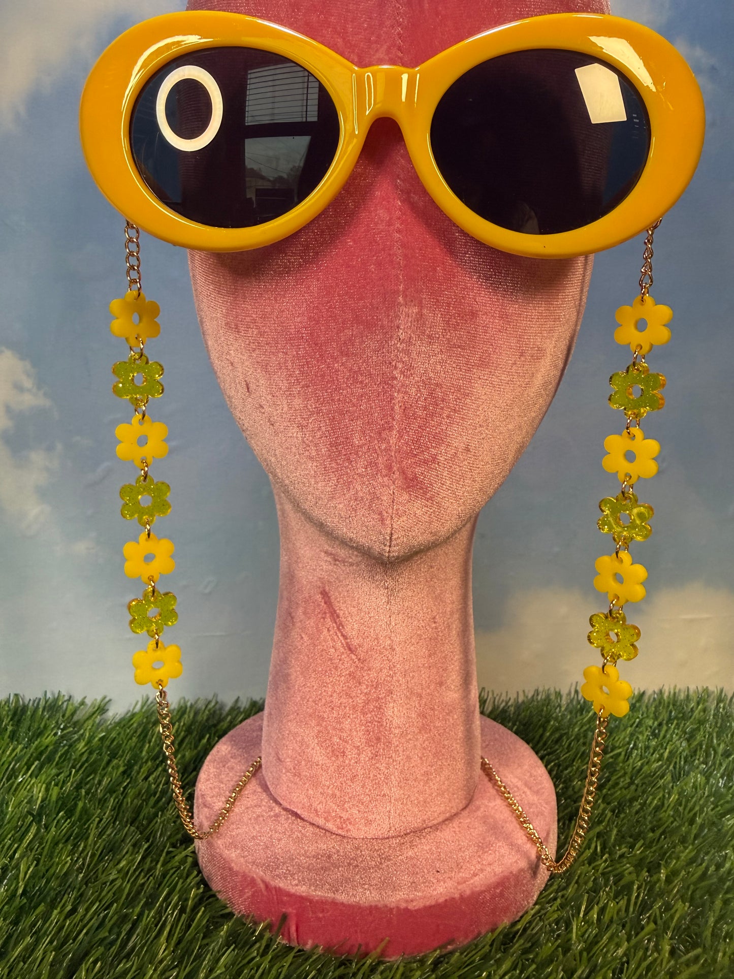 Yellow Flower Sunglasses Chain