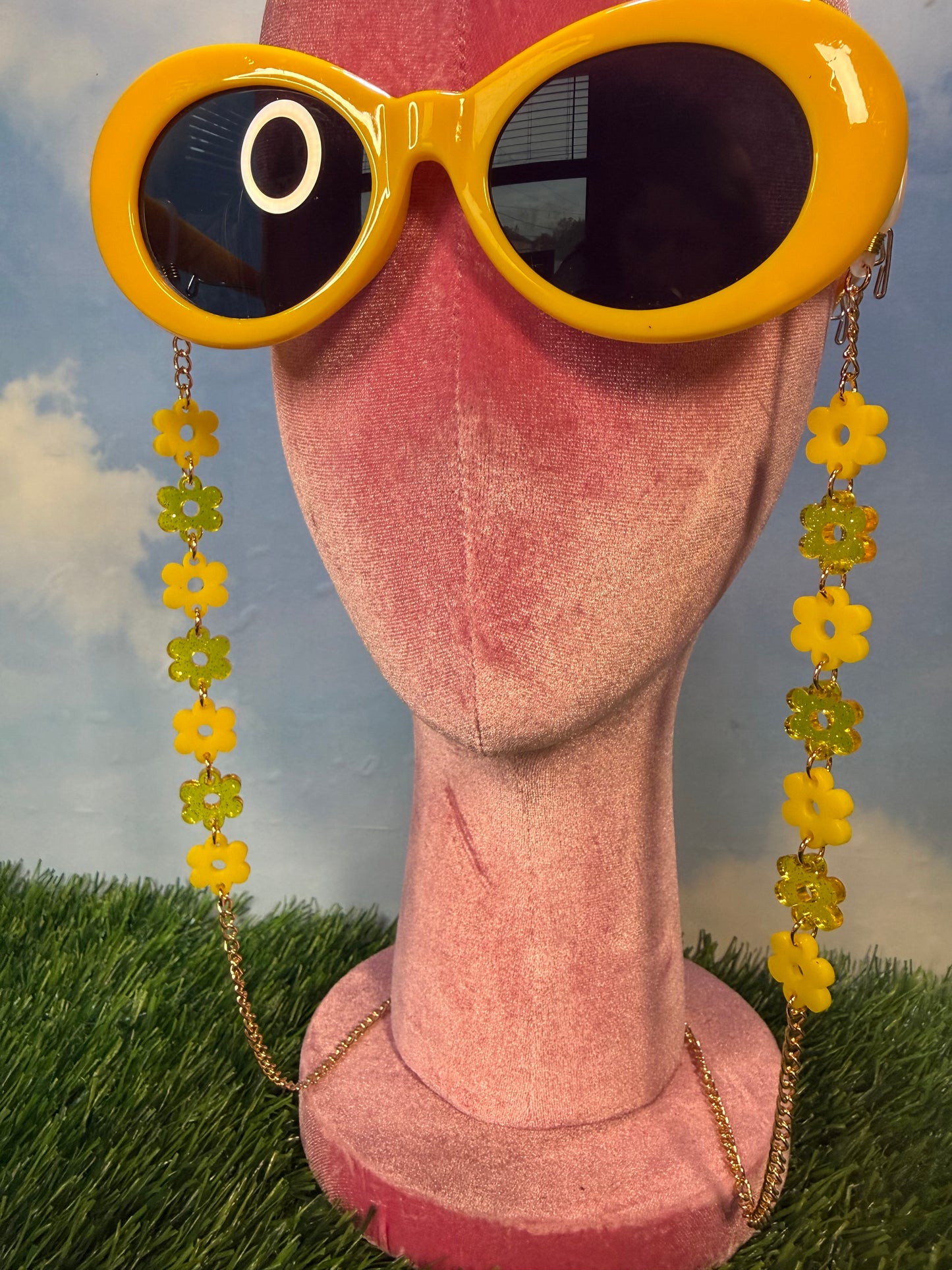 Yellow Flower Sunglasses Chain