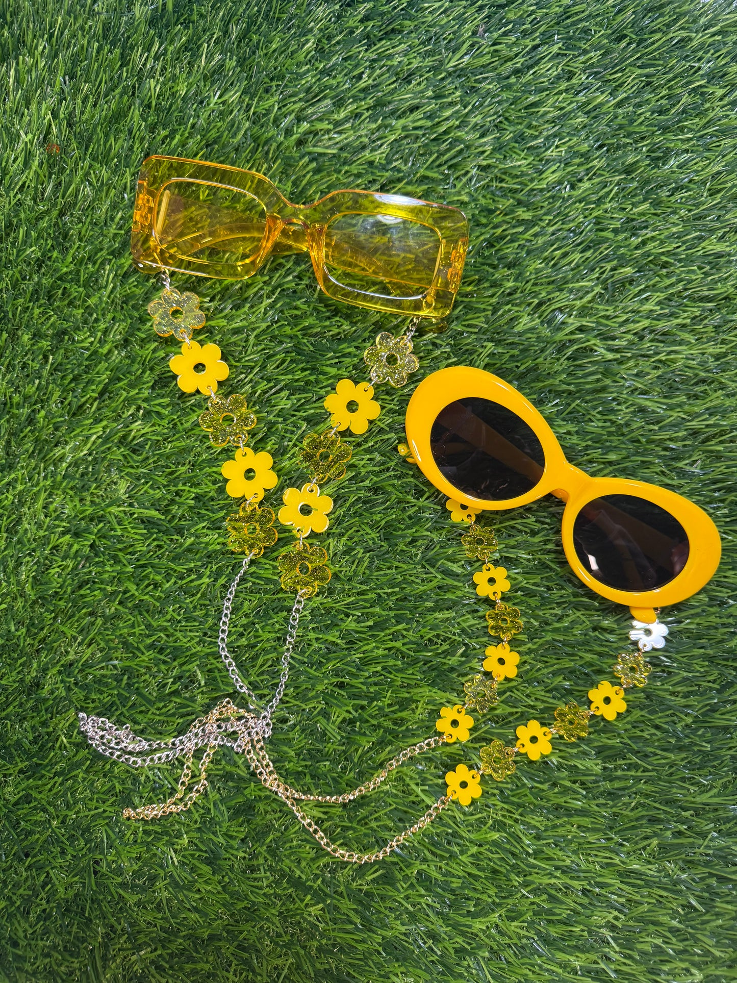 Yellow Flower Sunglasses Chain