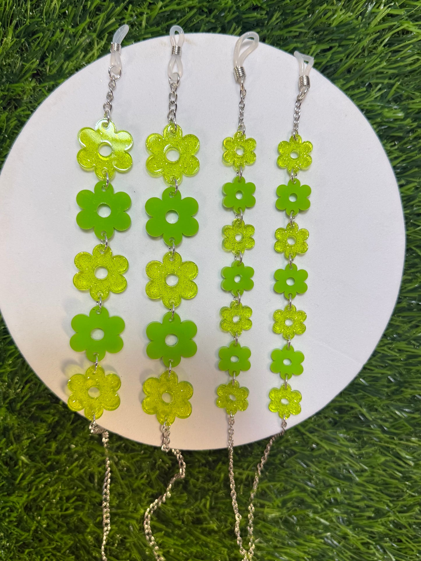 Lime Green Flower Sunglasses Chain