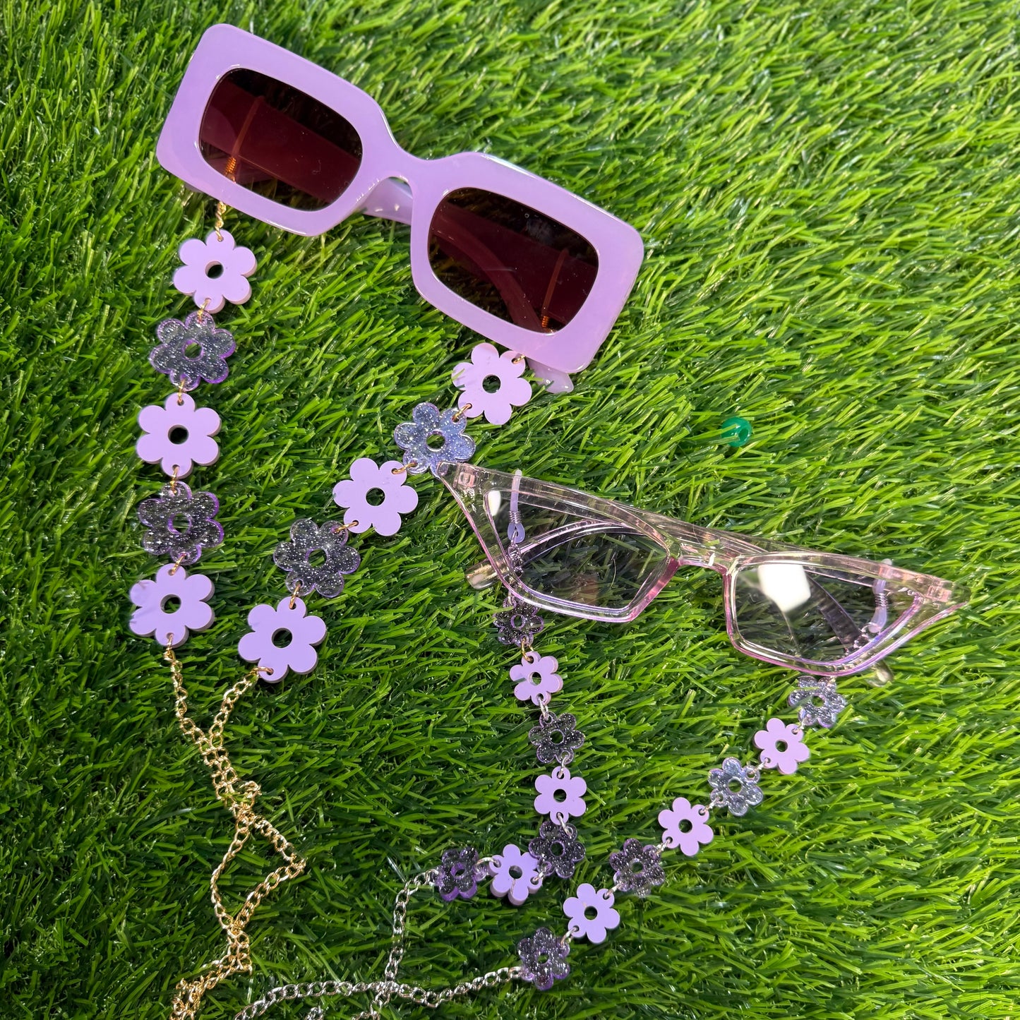 Purple Flower Sunglasses Chain