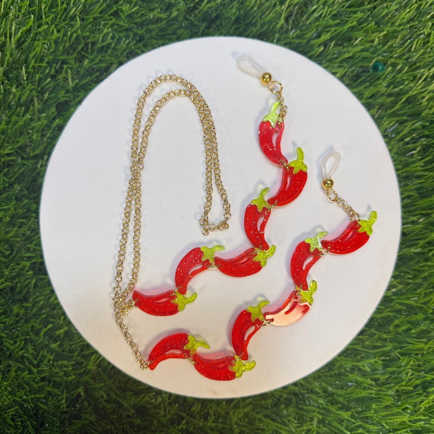 Glitter Chili Pepper Sunglasses Chain