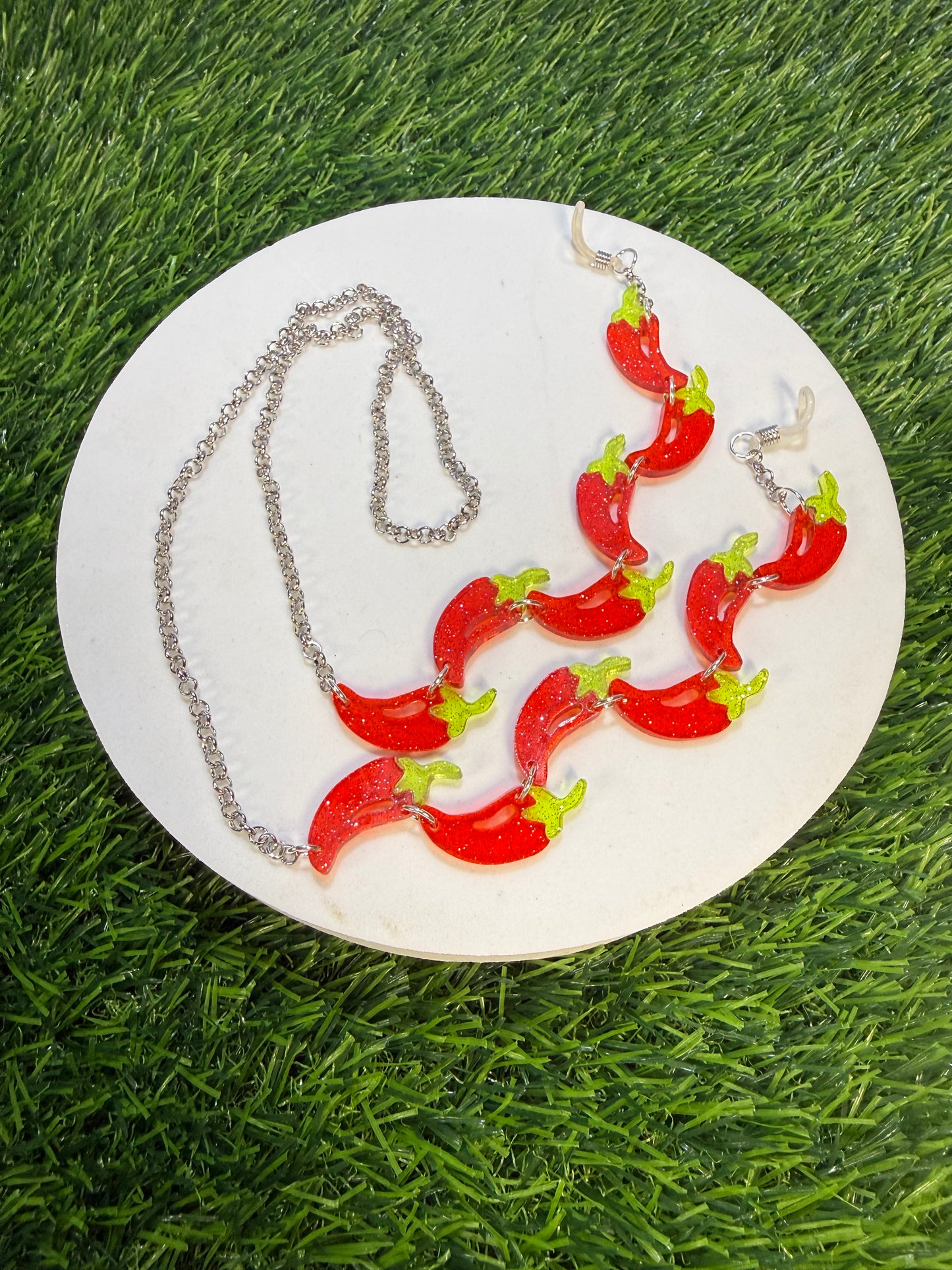 Glitter Chili Pepper Sunglasses Chain