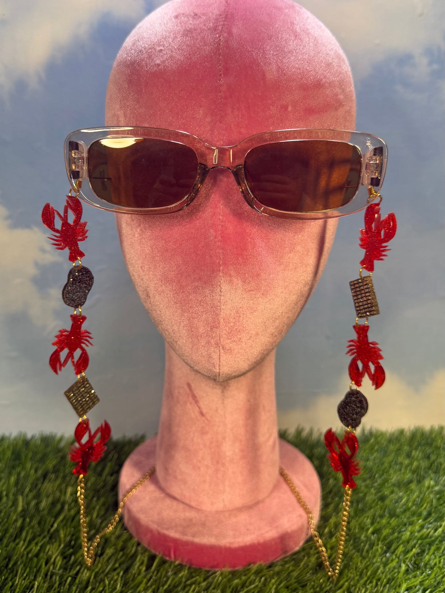 Glitter Crawfish Boil Sunglasses Chain