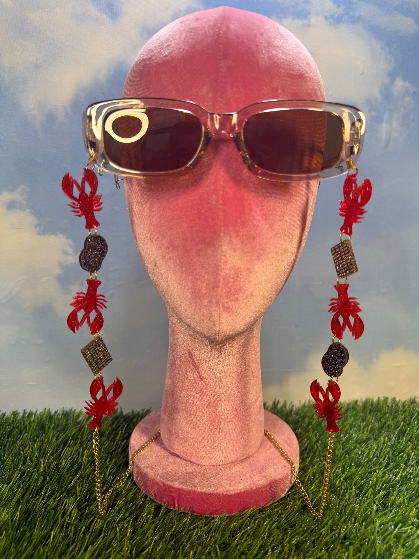 Glitter Crawfish Boil Sunglasses Chain