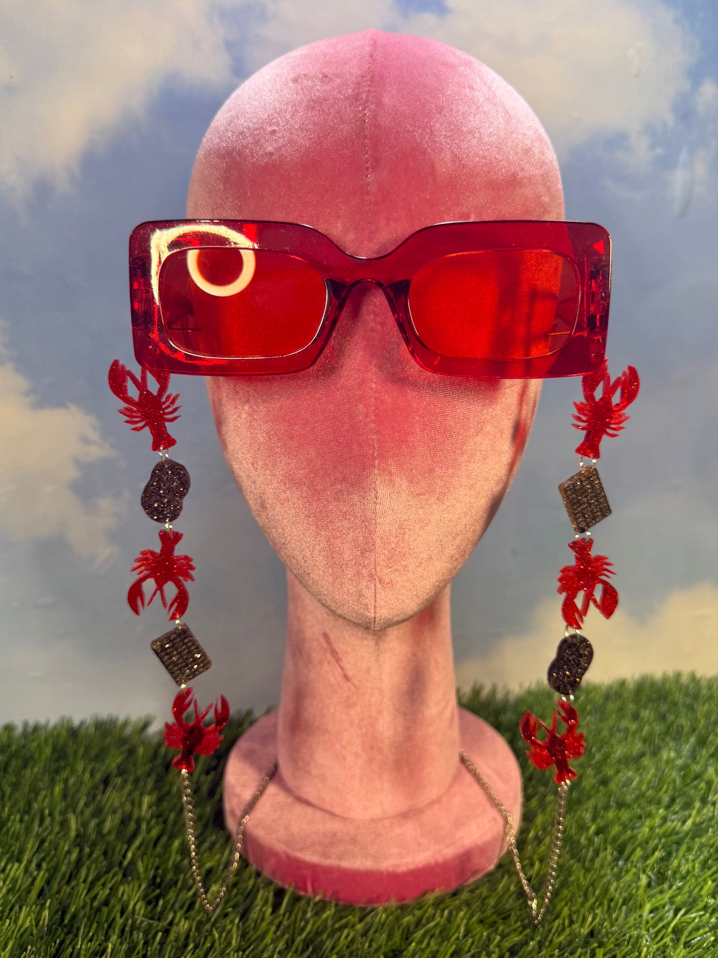 Glitter Crawfish Boil Sunglasses Chain