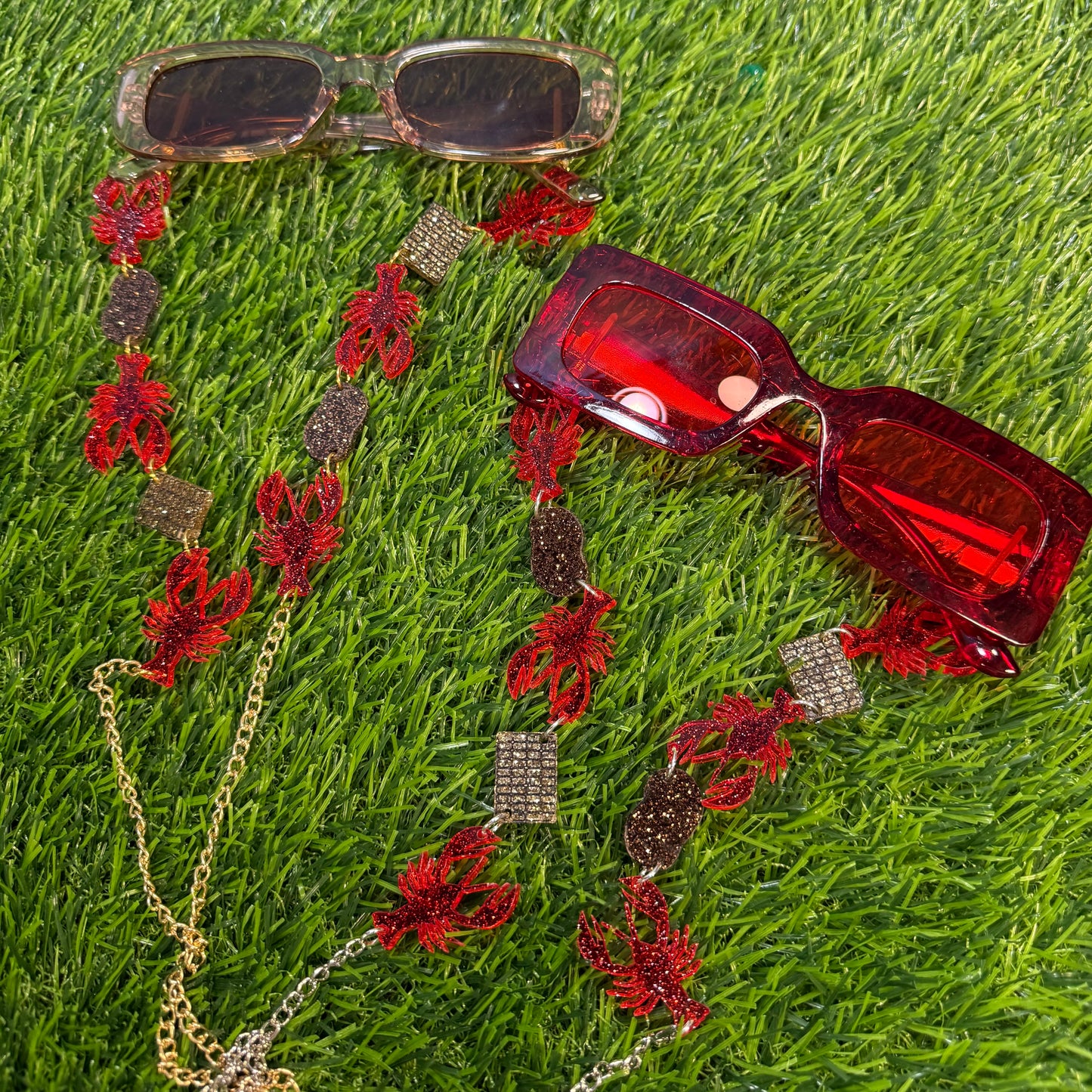 Glitter Crawfish Boil Sunglasses Chain