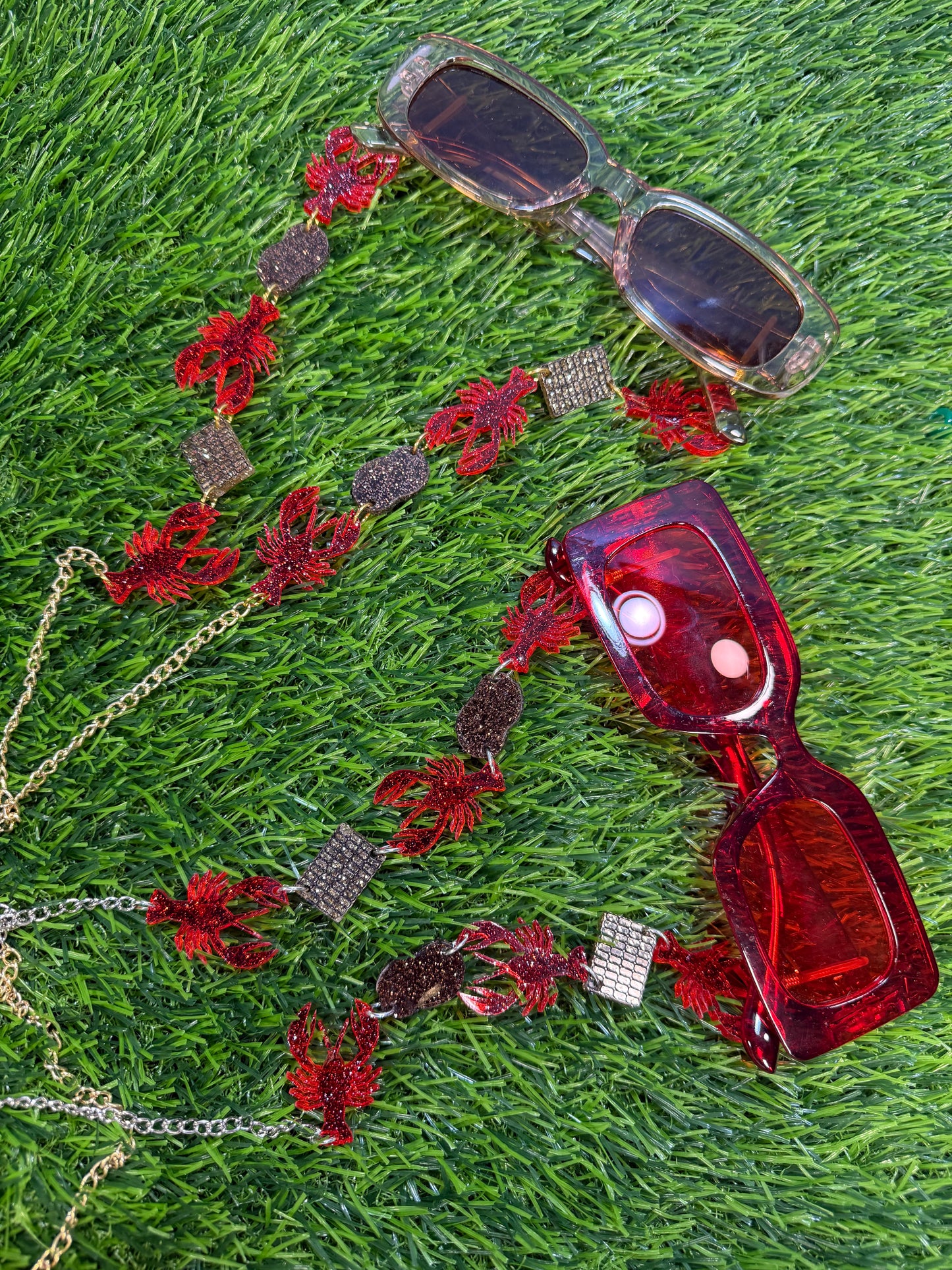 Glitter Crawfish Boil Sunglasses Chain