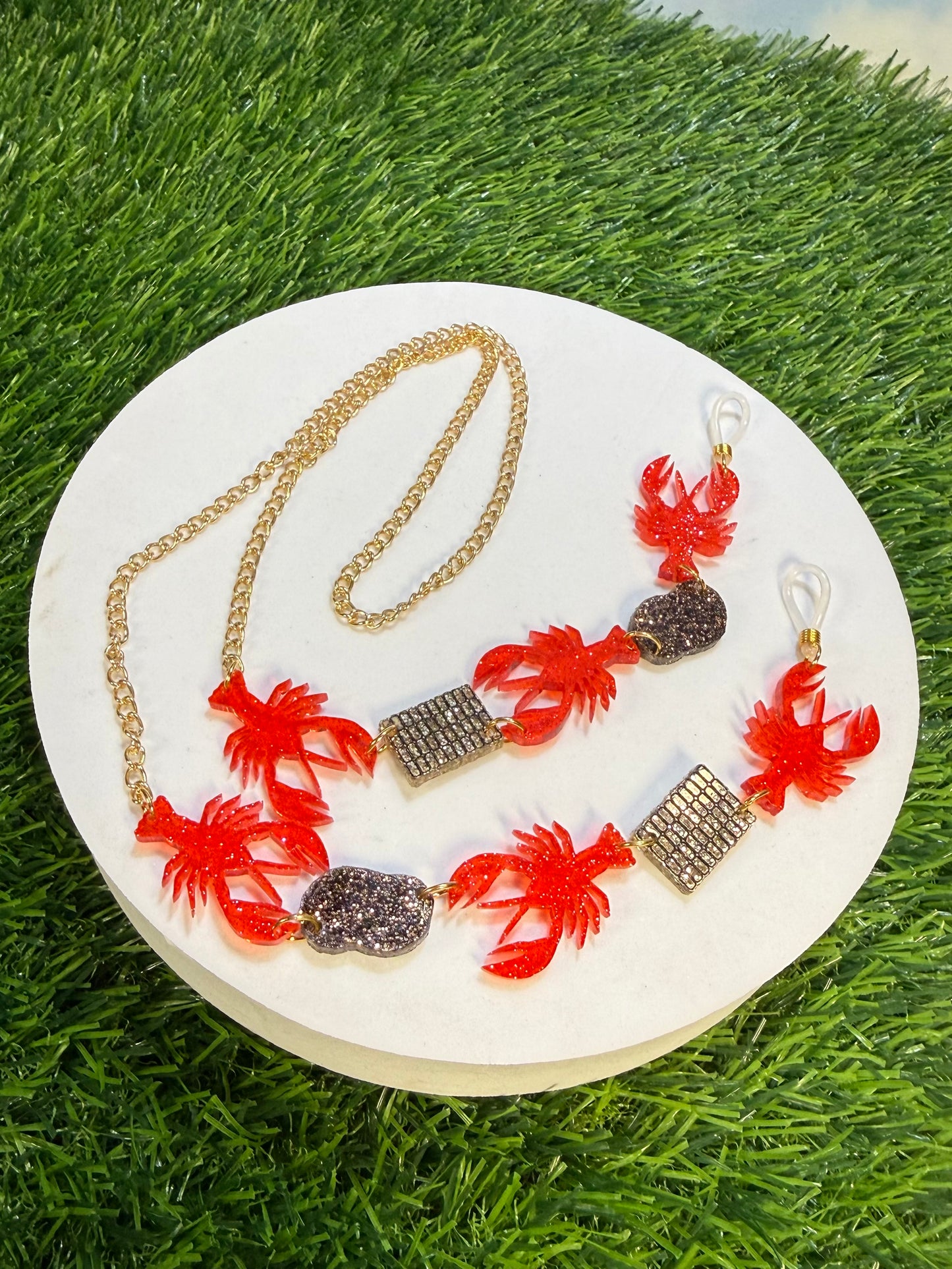 Glitter Crawfish Boil Sunglasses Chain