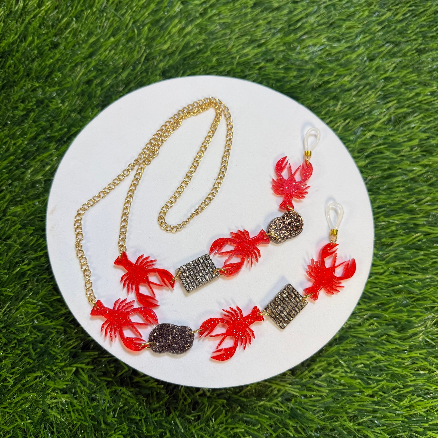 Glitter Crawfish Boil Sunglasses Chain