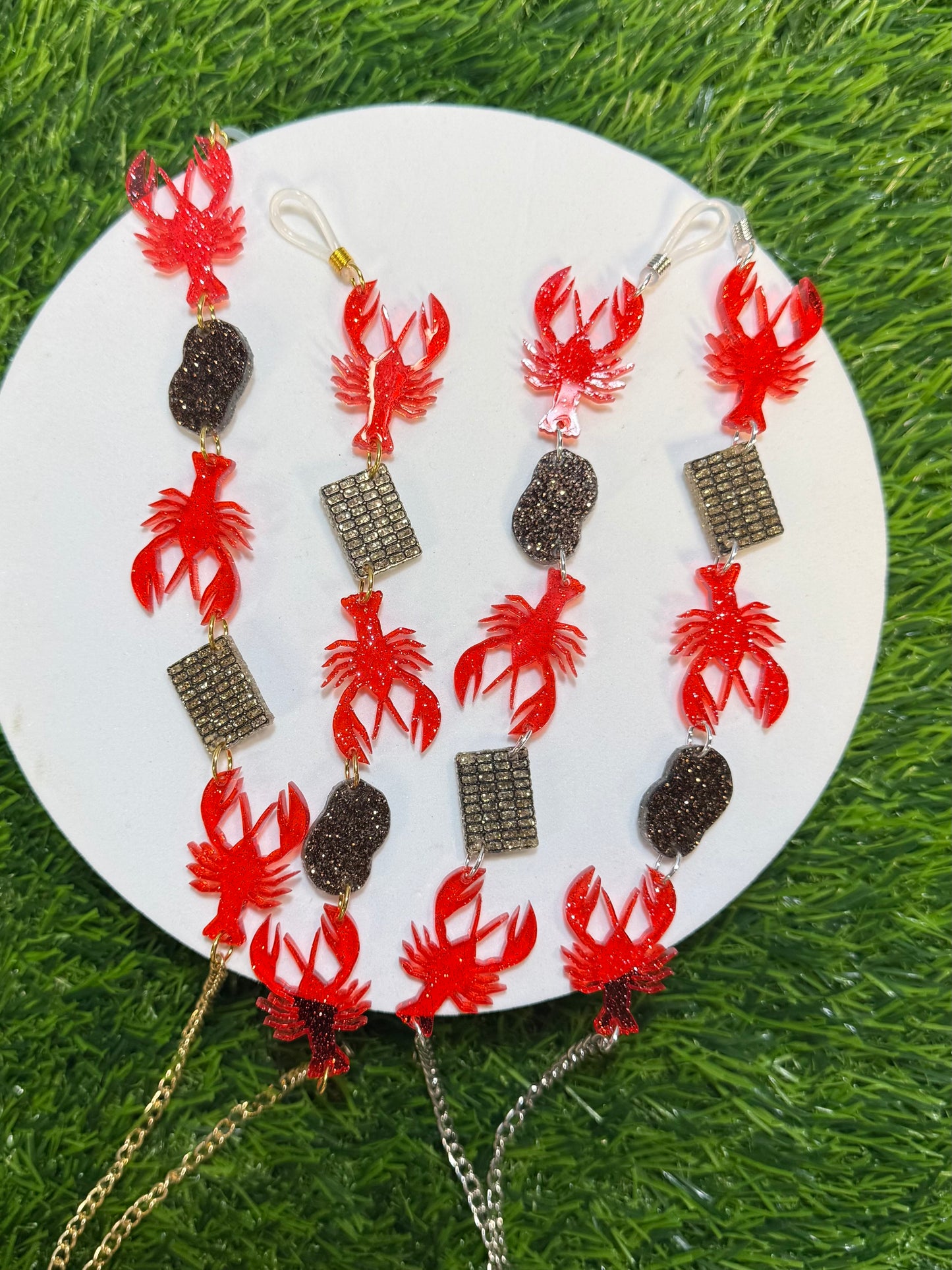 Glitter Crawfish Boil Sunglasses Chain