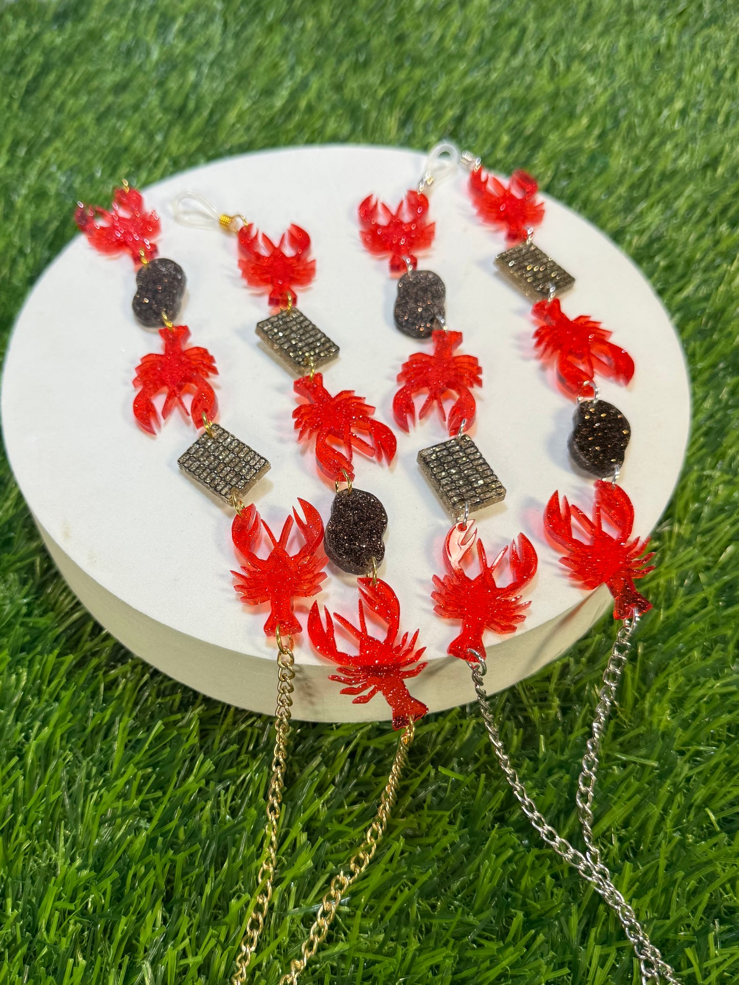 Glitter Crawfish Boil Sunglasses Chain