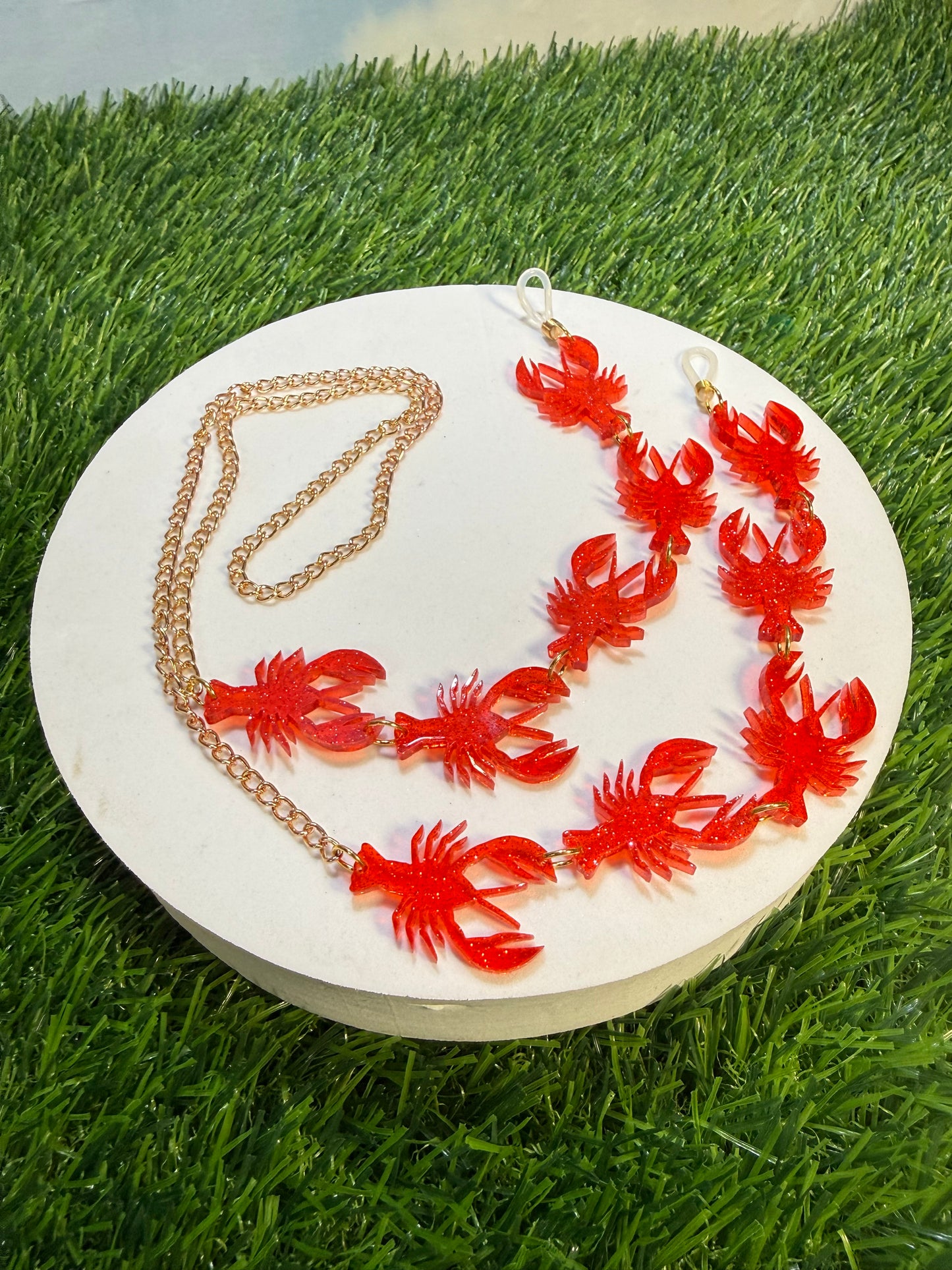 Glitter Crawfish Sunglasses Chain