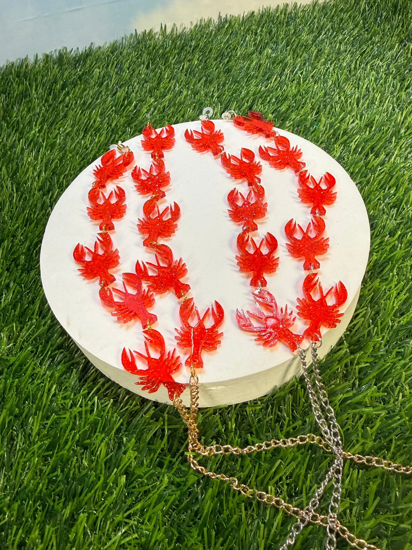 Glitter Crawfish Sunglasses Chain