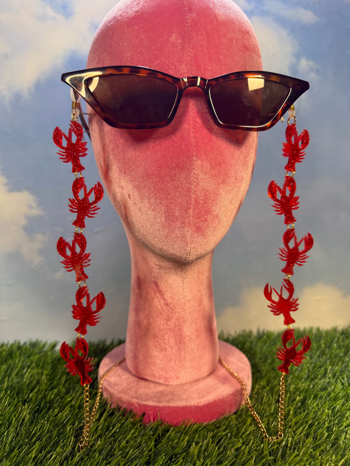 Glitter Crawfish Sunglasses Chain