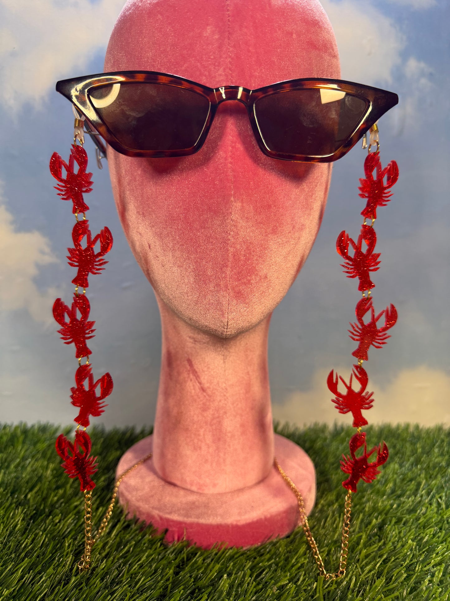 Glitter Crawfish Sunglasses Chain