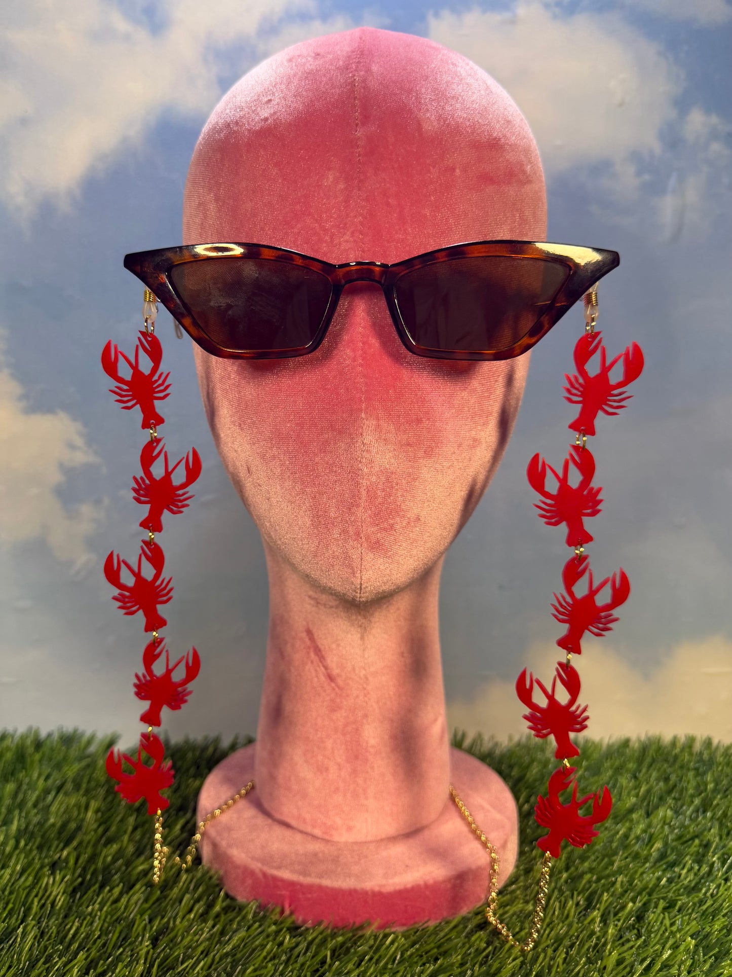 Red Crawfish Sunglasses Chain