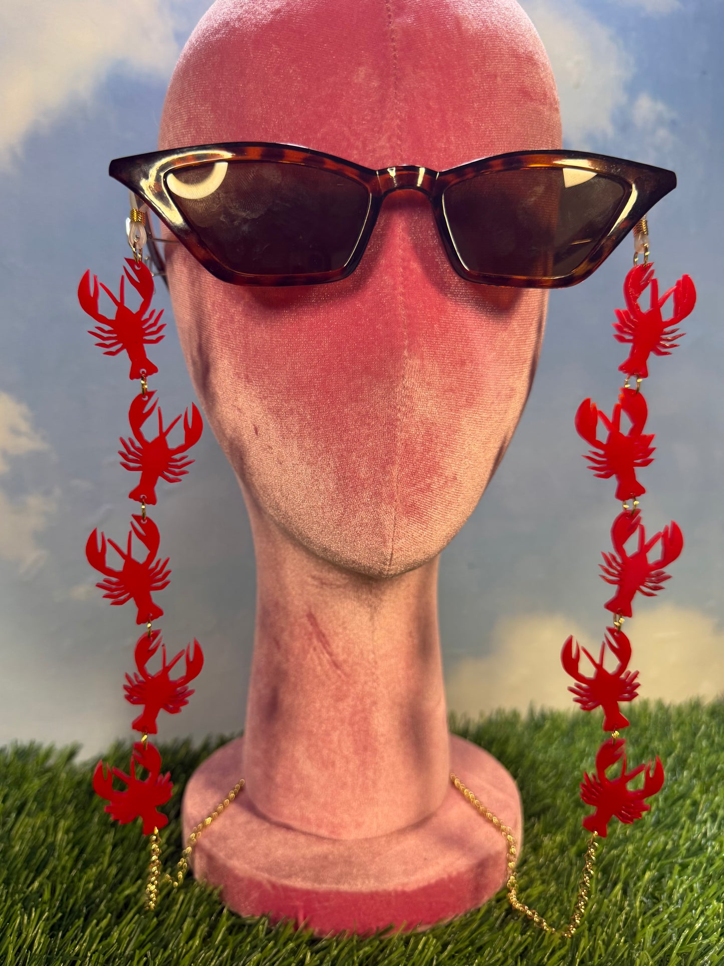 Red Crawfish Sunglasses Chain