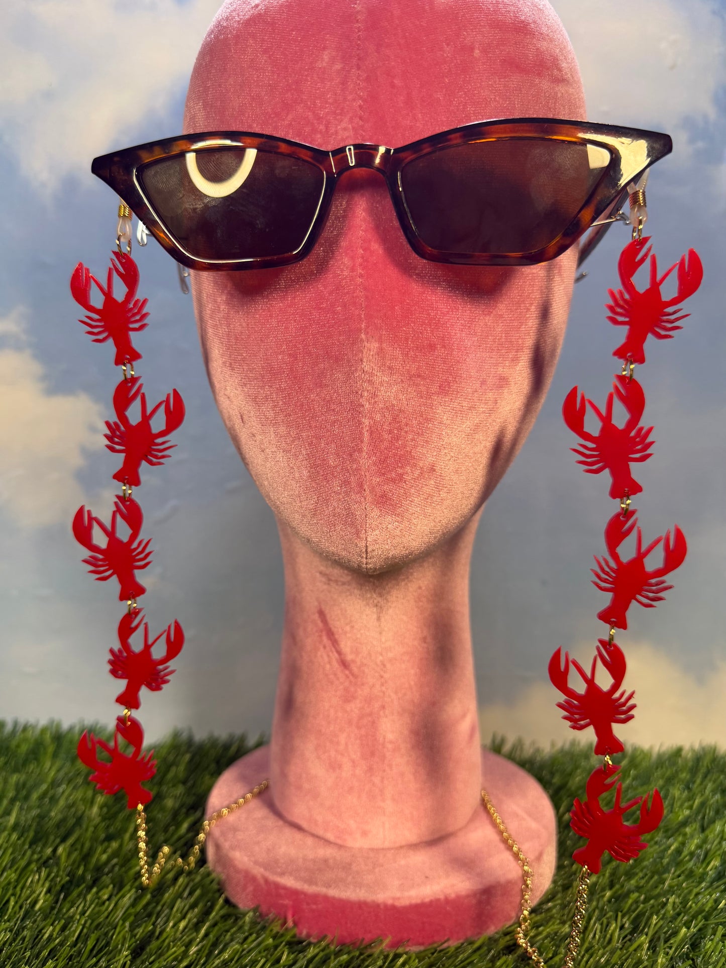 Red Crawfish Sunglasses Chain