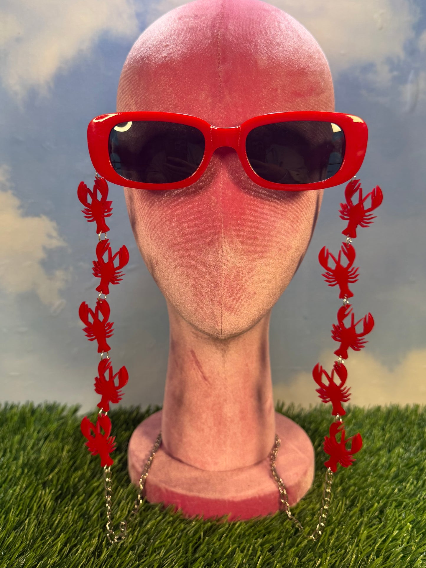 Red Crawfish Sunglasses Chain