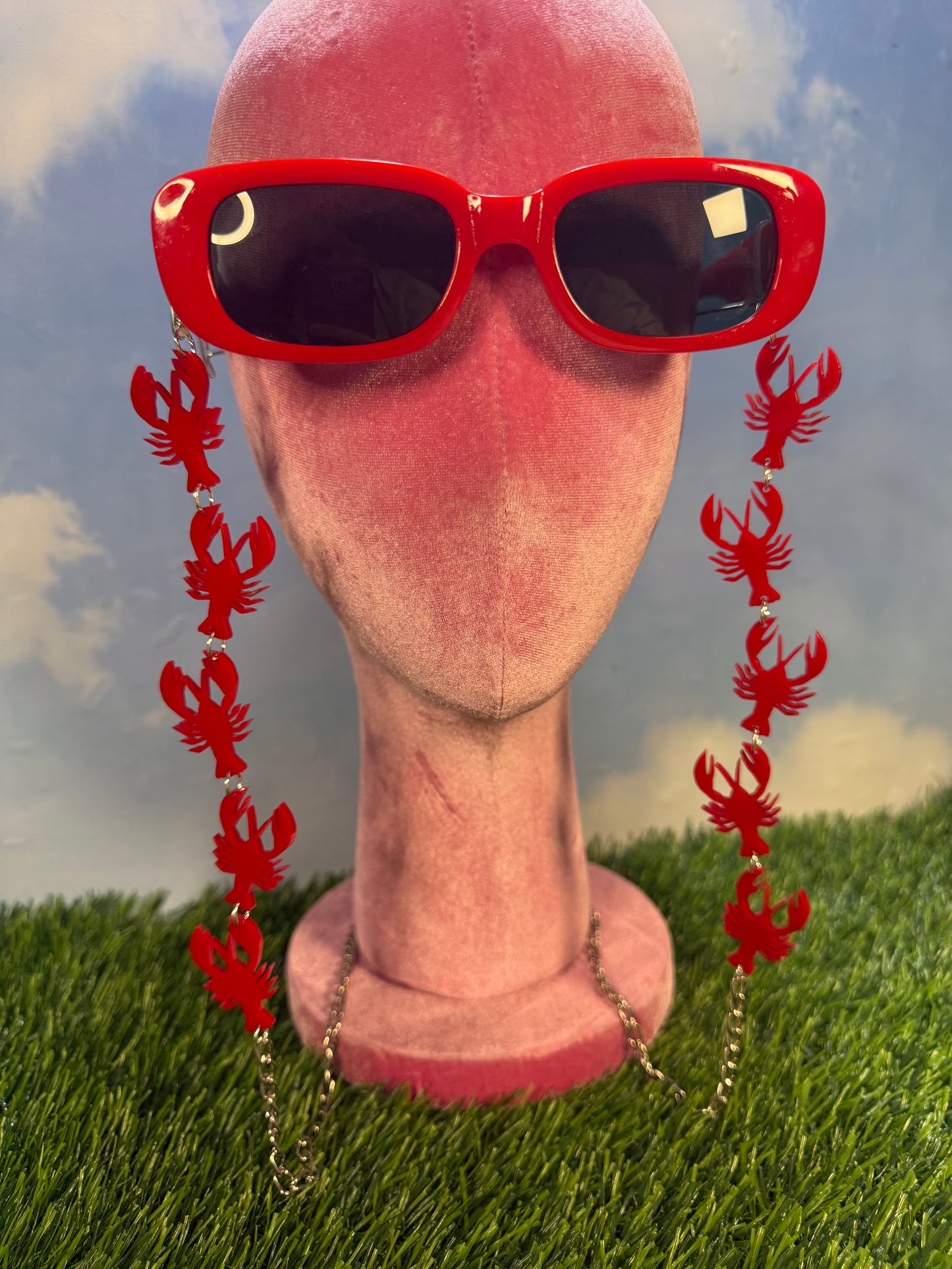 Red Crawfish Sunglasses Chain