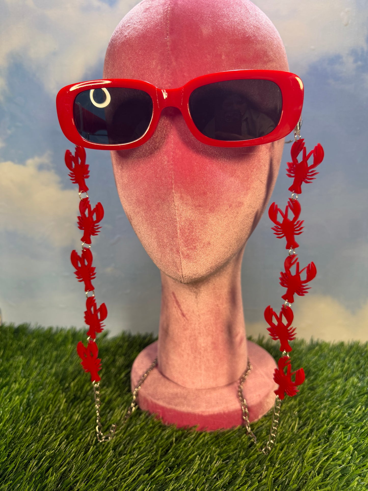Red Crawfish Sunglasses Chain