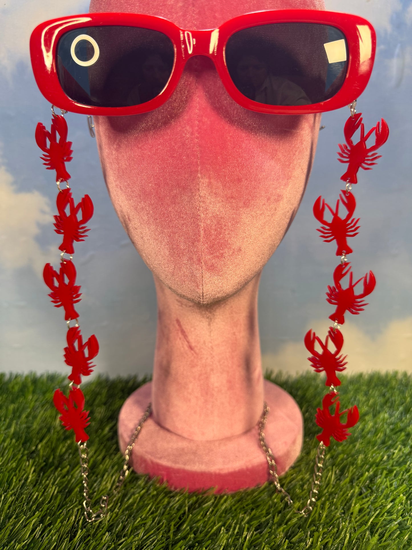 Red Crawfish Sunglasses Chain